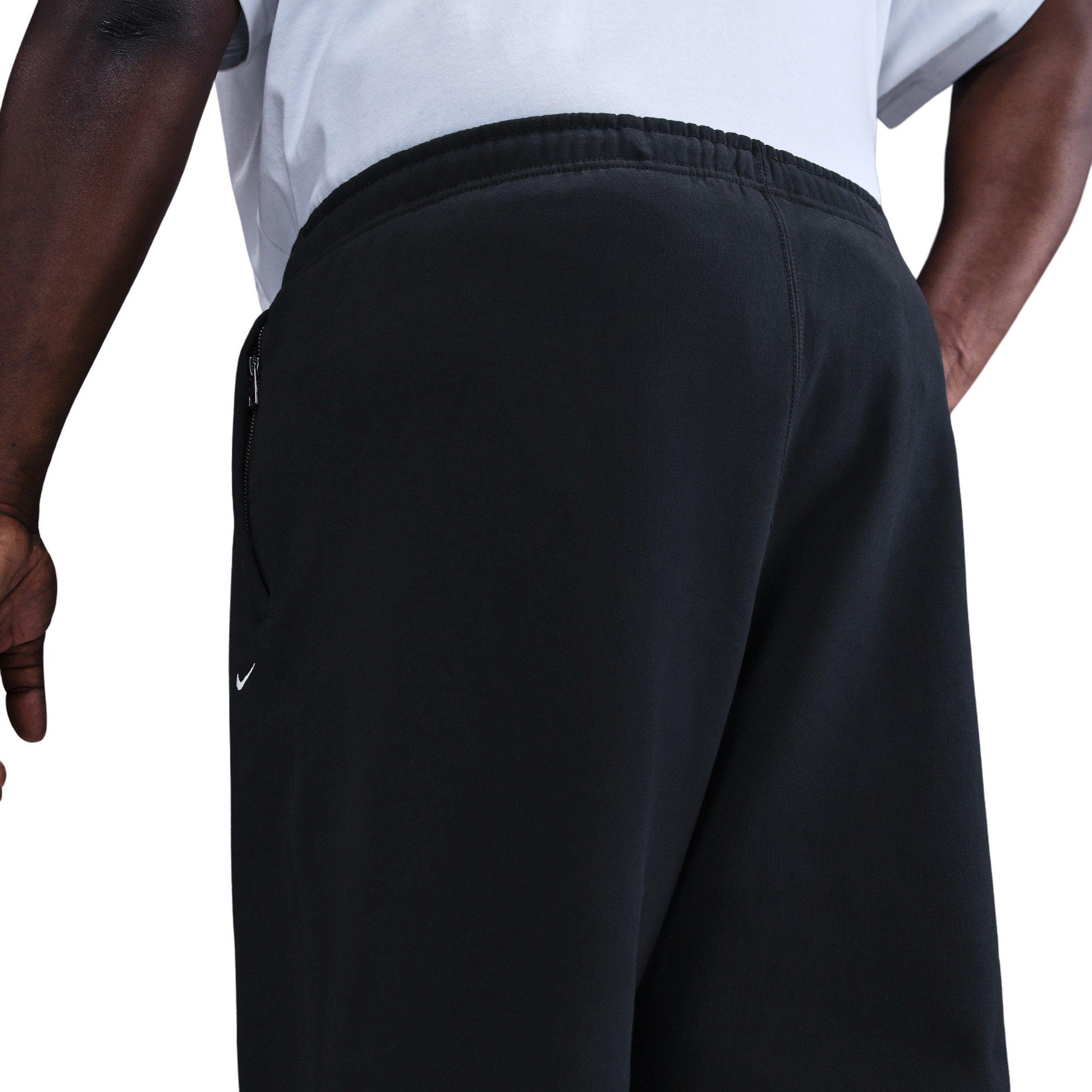 Nike Men's Solo Swoosh BB Cuffed Fleece Pants - BLACK Thumbnail View 8
