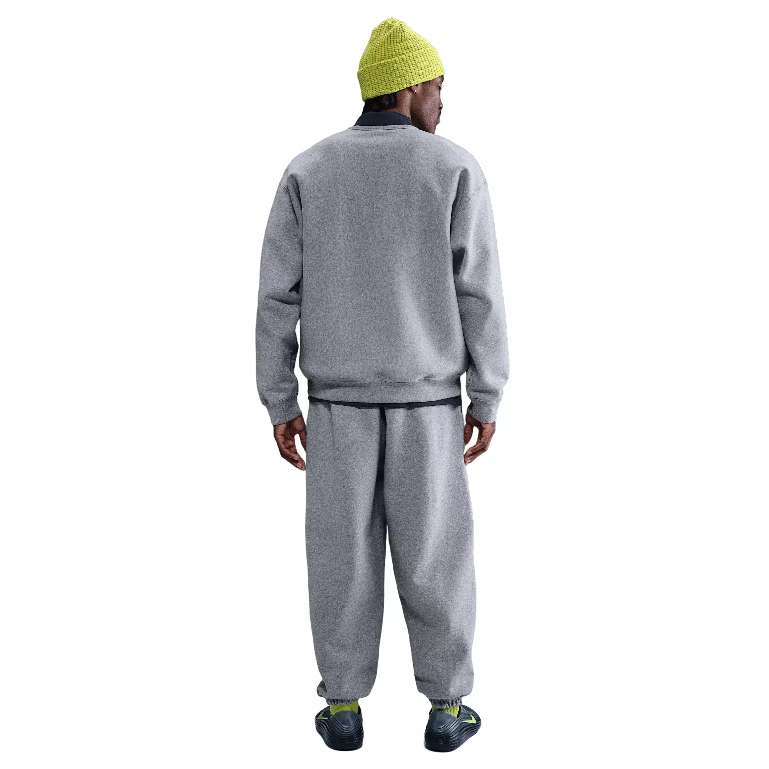 Nike Men's Solo Swoosh BB Cuffed Fleece Pants - GREY