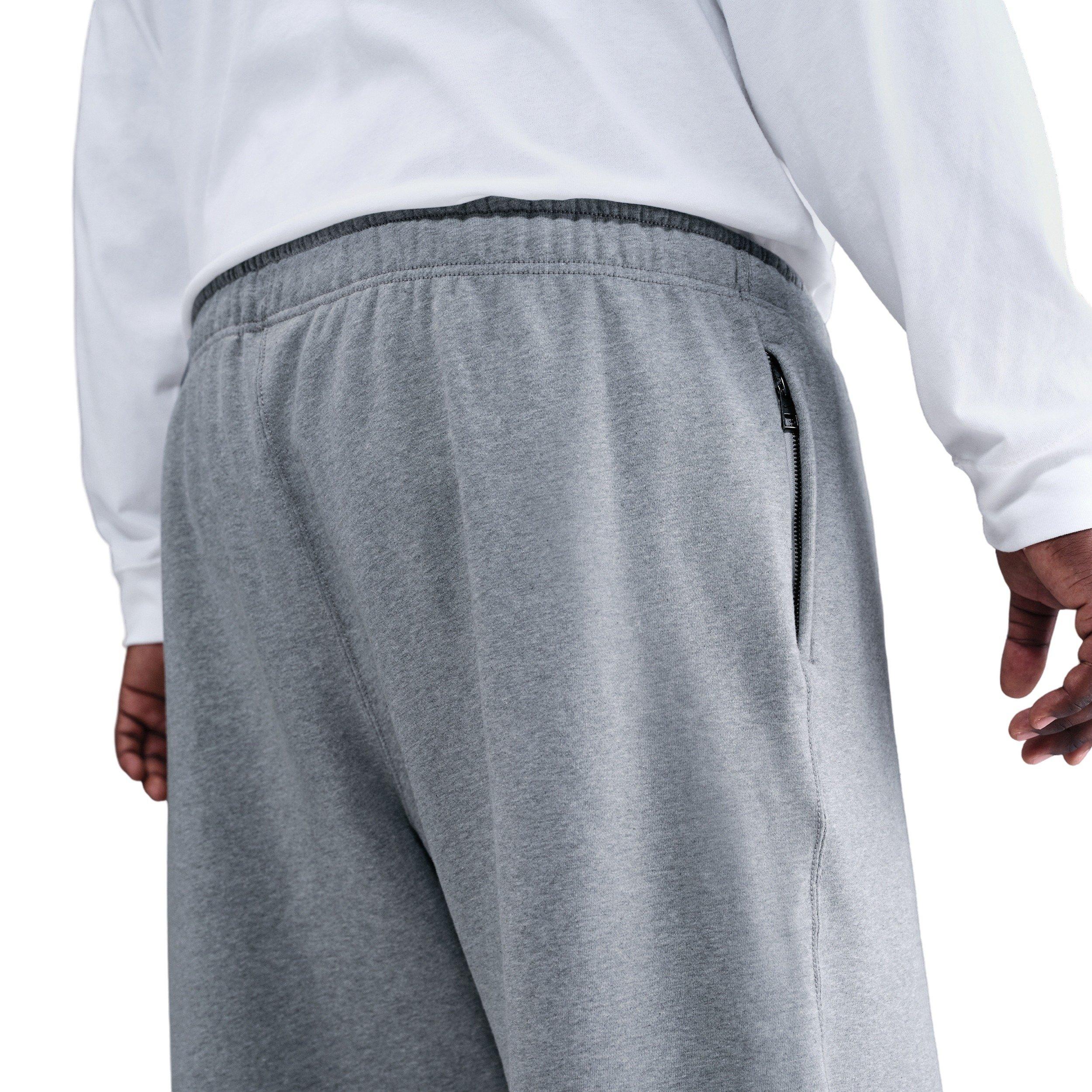 Nike Men's Solo Swoosh BB Cuffed Fleece Pants - GREY Thumbnail View 8