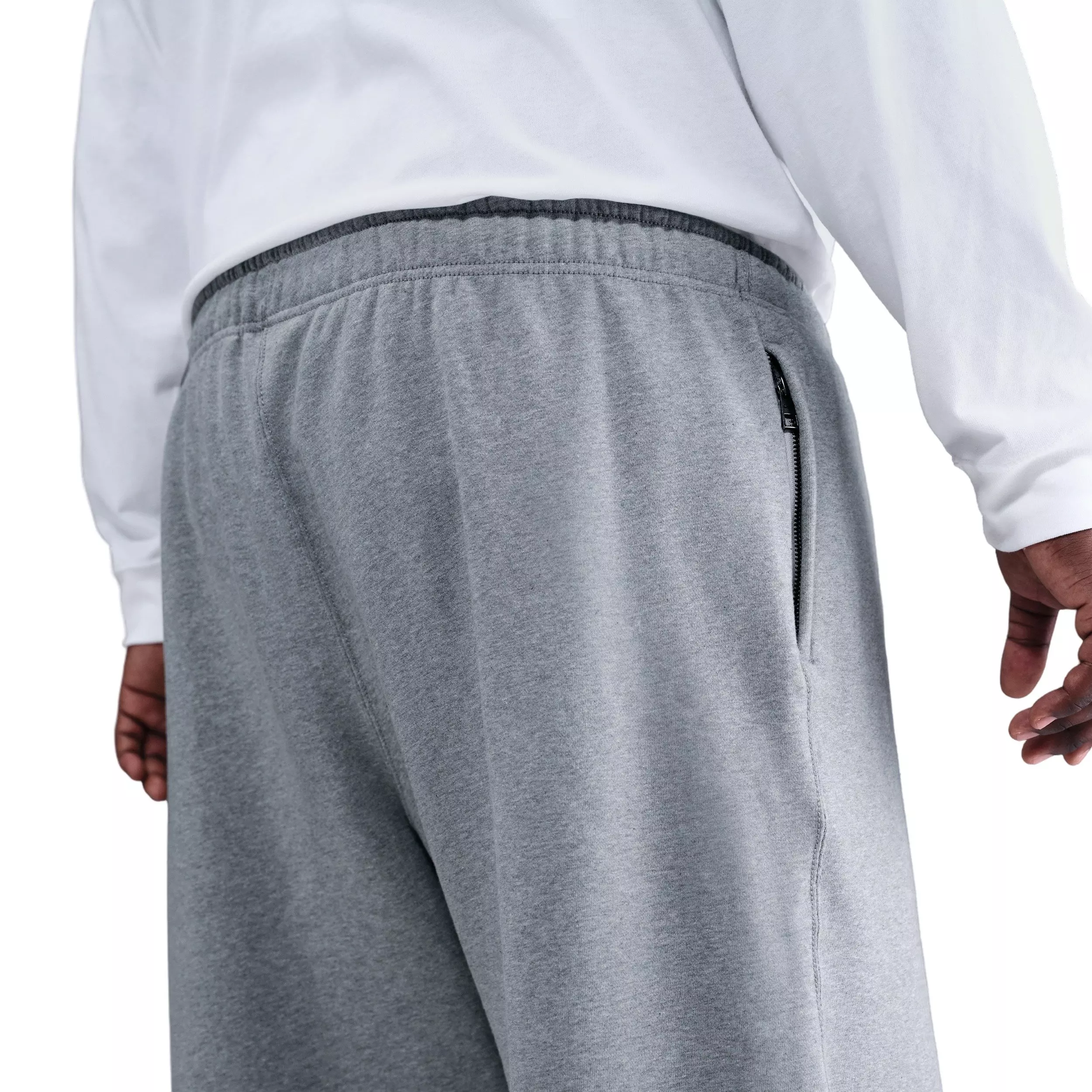 Nike Men's Solo Swoosh BB Cuffed Fleece Pants - GREY