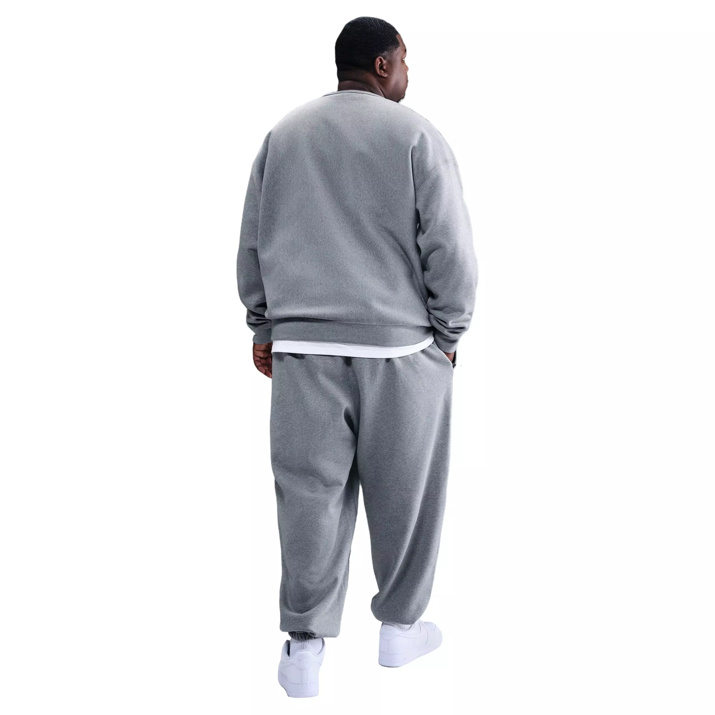 Nike Men's Solo Swoosh BB Cuffed Fleece Pants - GREY