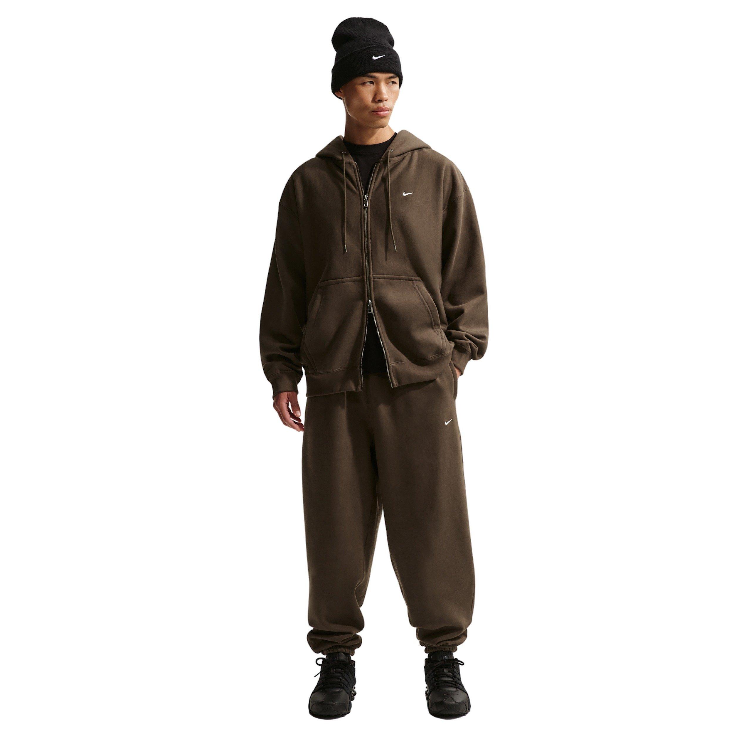 Nike Men's Solo Swoosh BB Cuffed Fleece Pants - DK HAZEL Thumbnail View 4