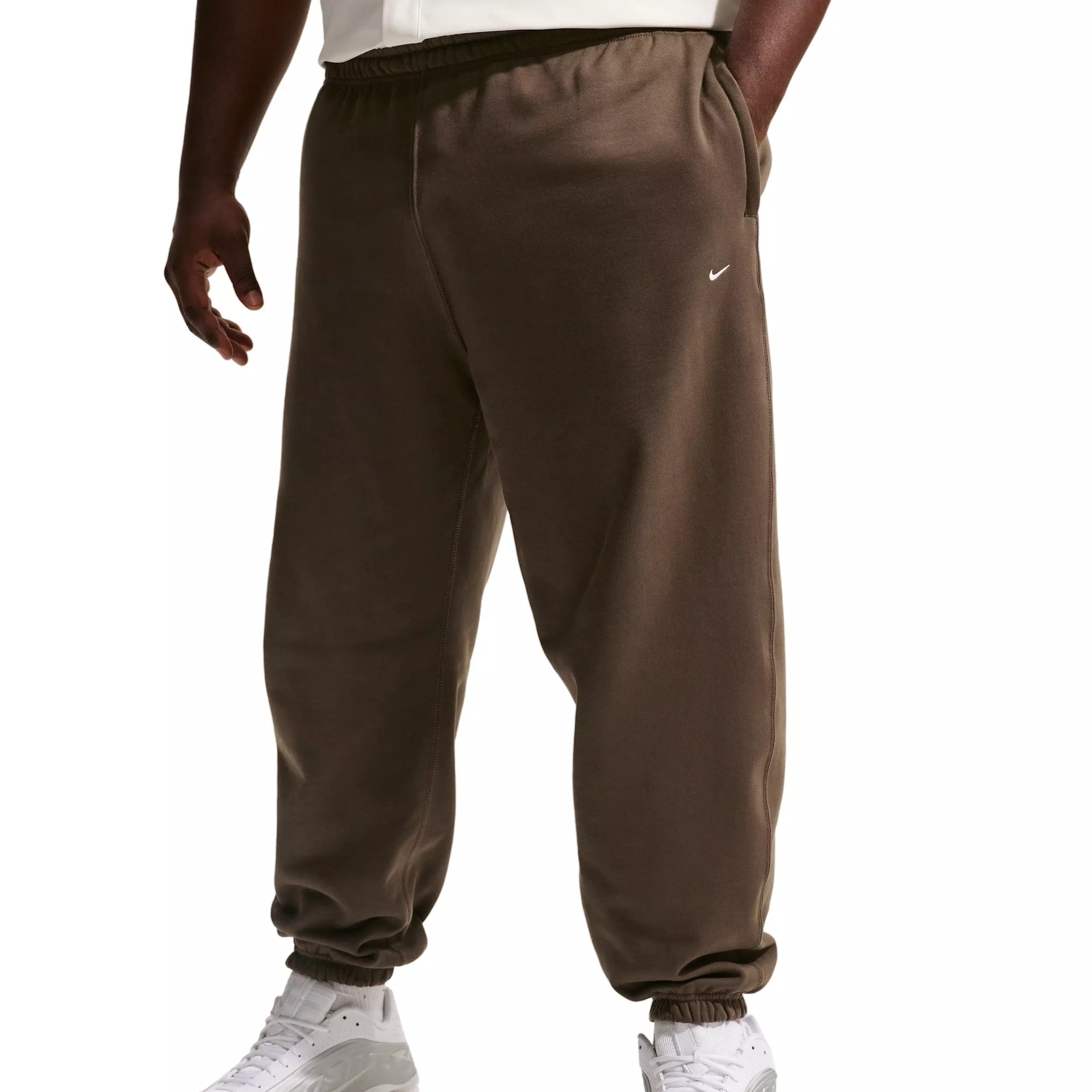 Nike Men's Solo Swoosh BB Cuffed Fleece Pants - DK HAZEL