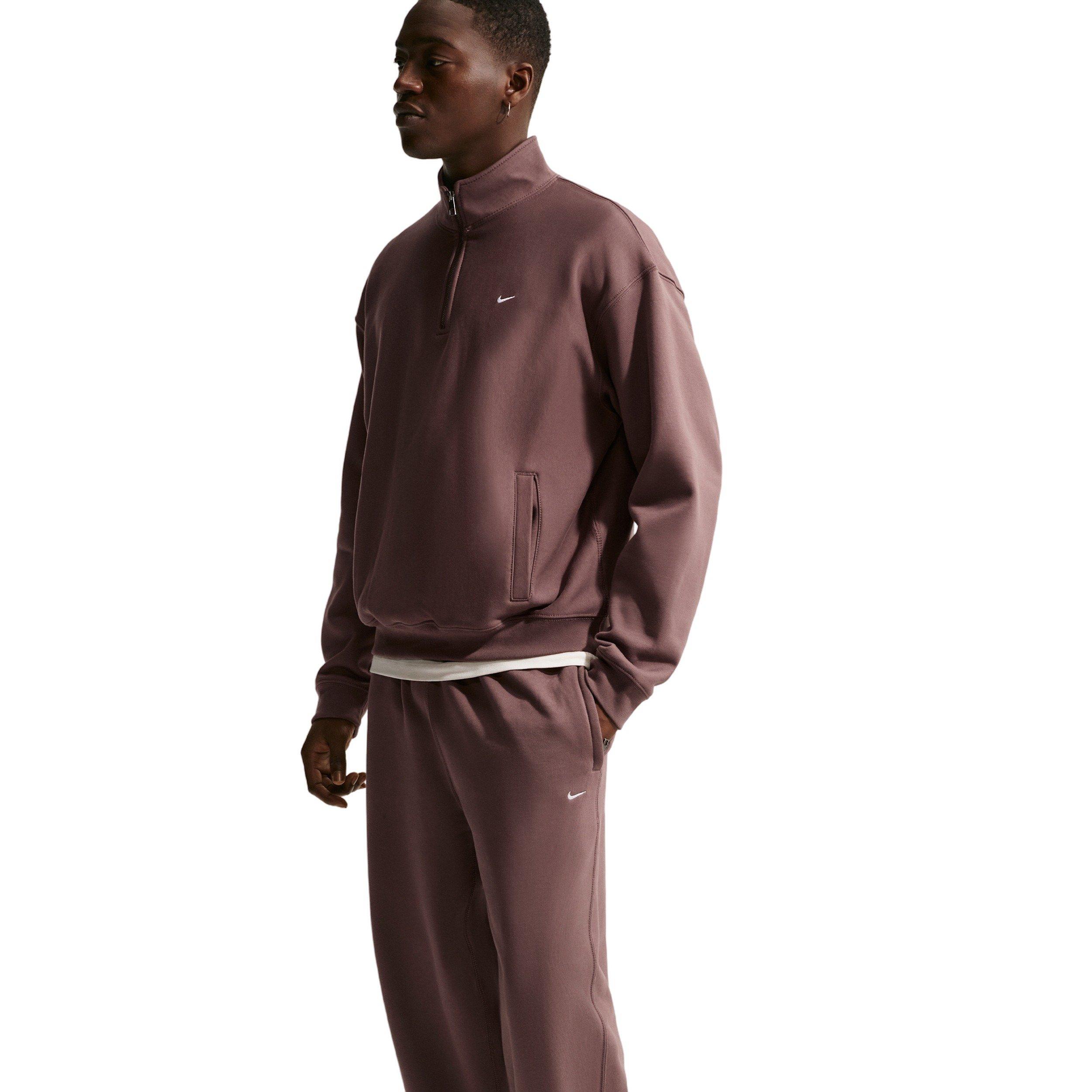 Nike Men's Solo Swoosh BB Cuffed Fleece Pants - TATTOO PURPLE Thumbnail View 4