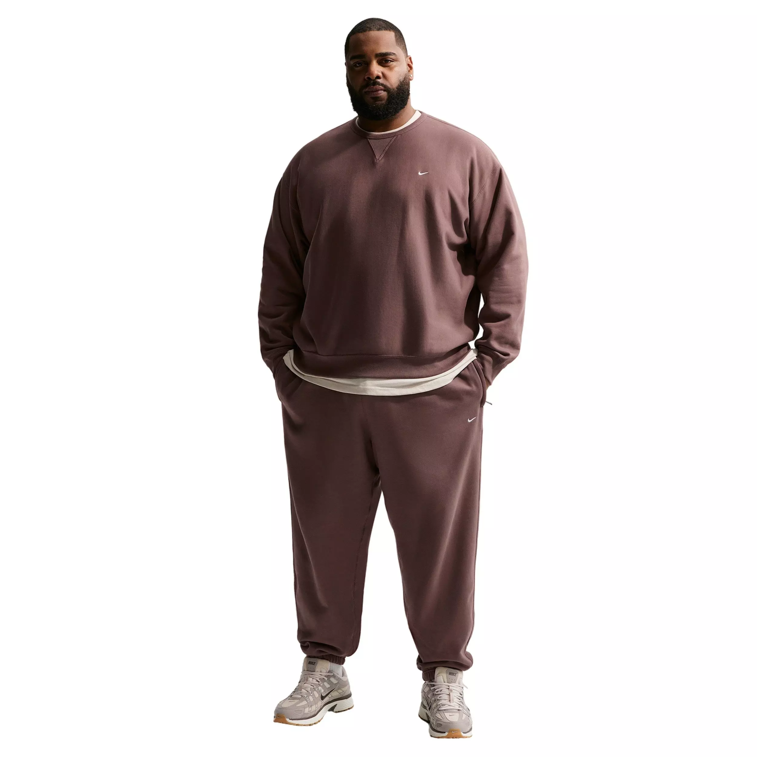 Nike Men's Solo Swoosh BB Cuffed Fleece Pants - TATTOO PURPLE