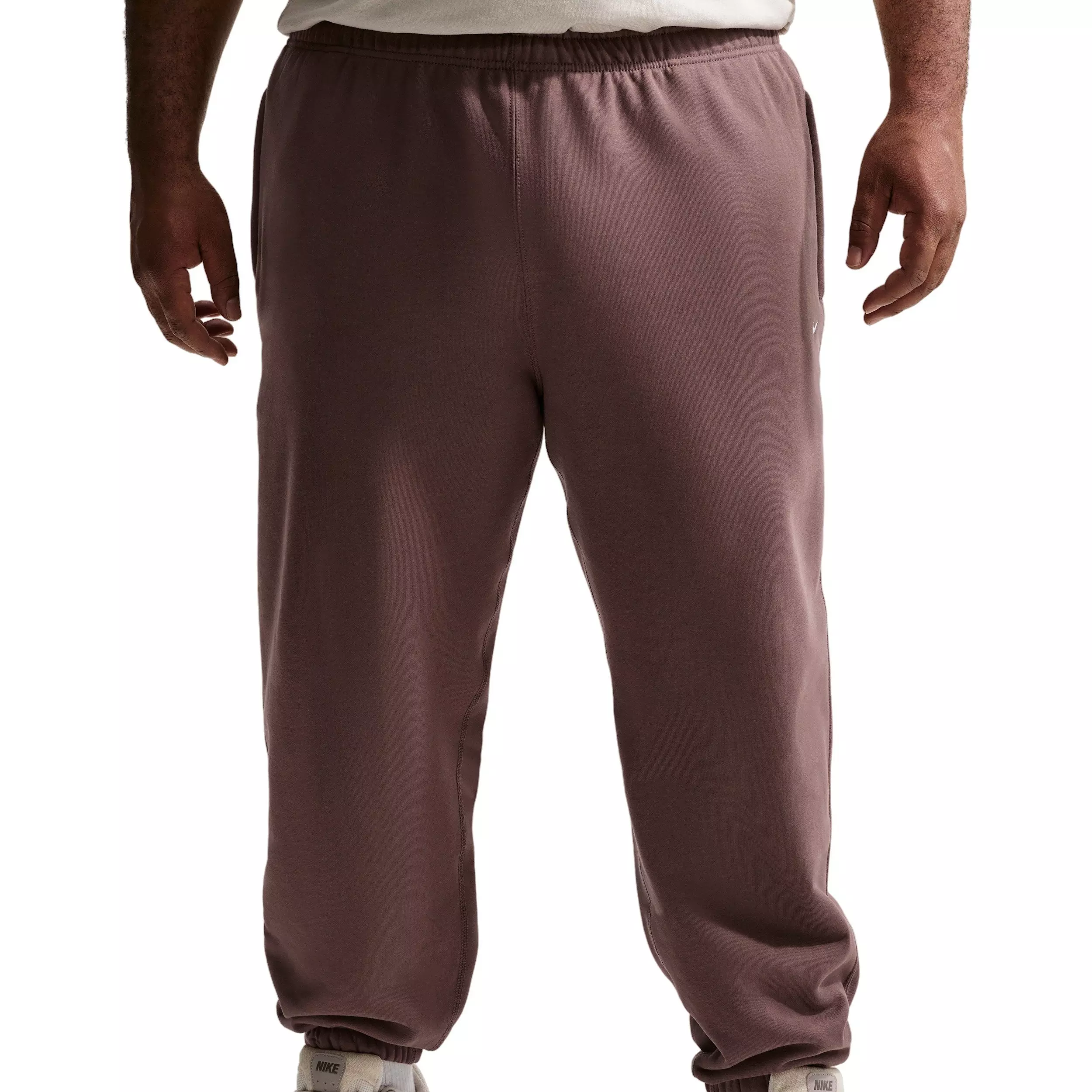 Nike Men's Solo Swoosh BB Cuffed Fleece Pants - TATTOO PURPLE