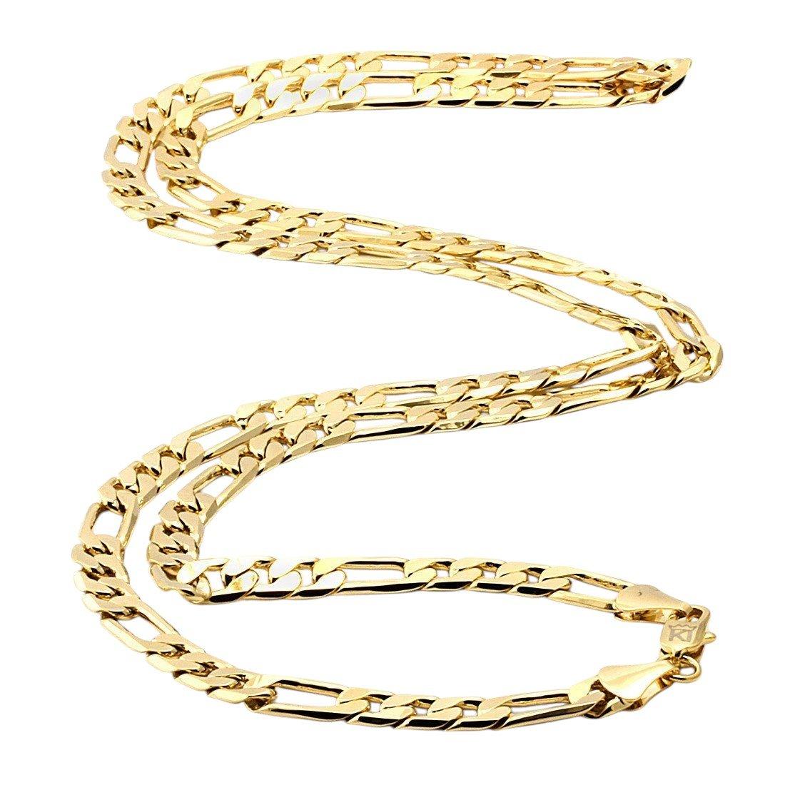 King Ice 5mm Figaro Chain - Gold - GOLD