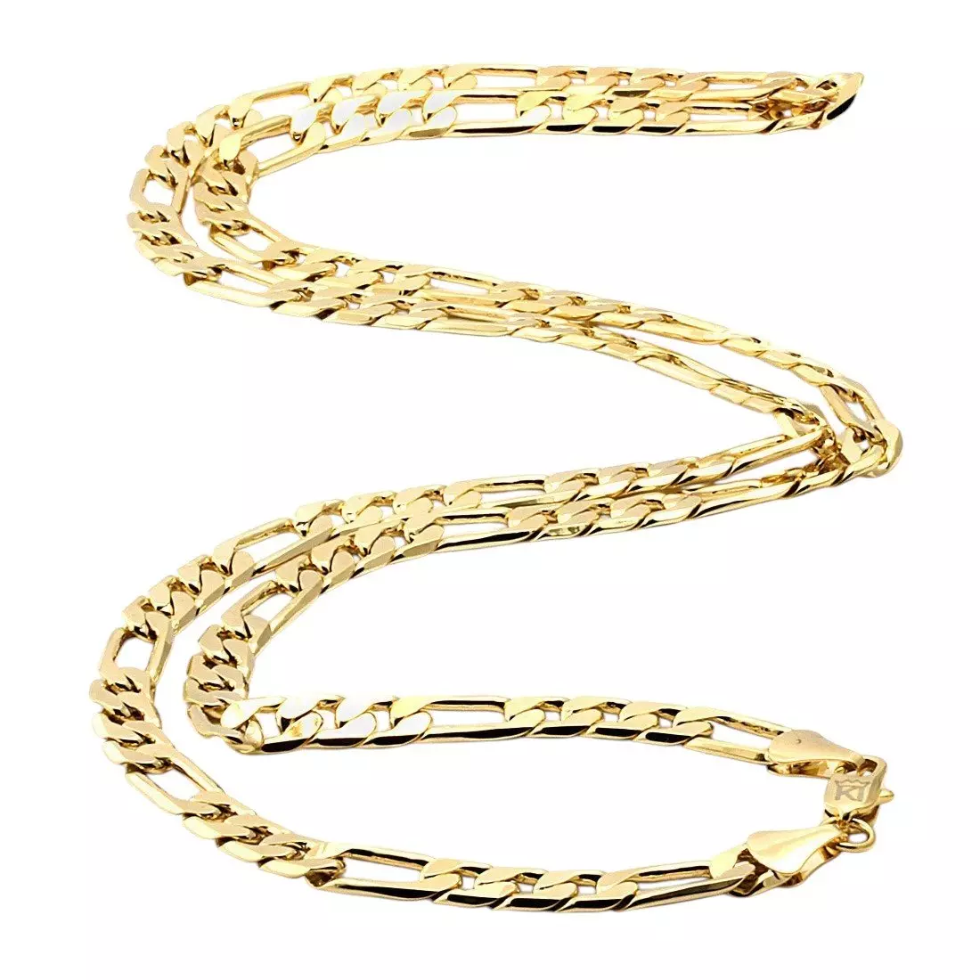 King Ice 5mm Figaro Chain - Gold - GOLD