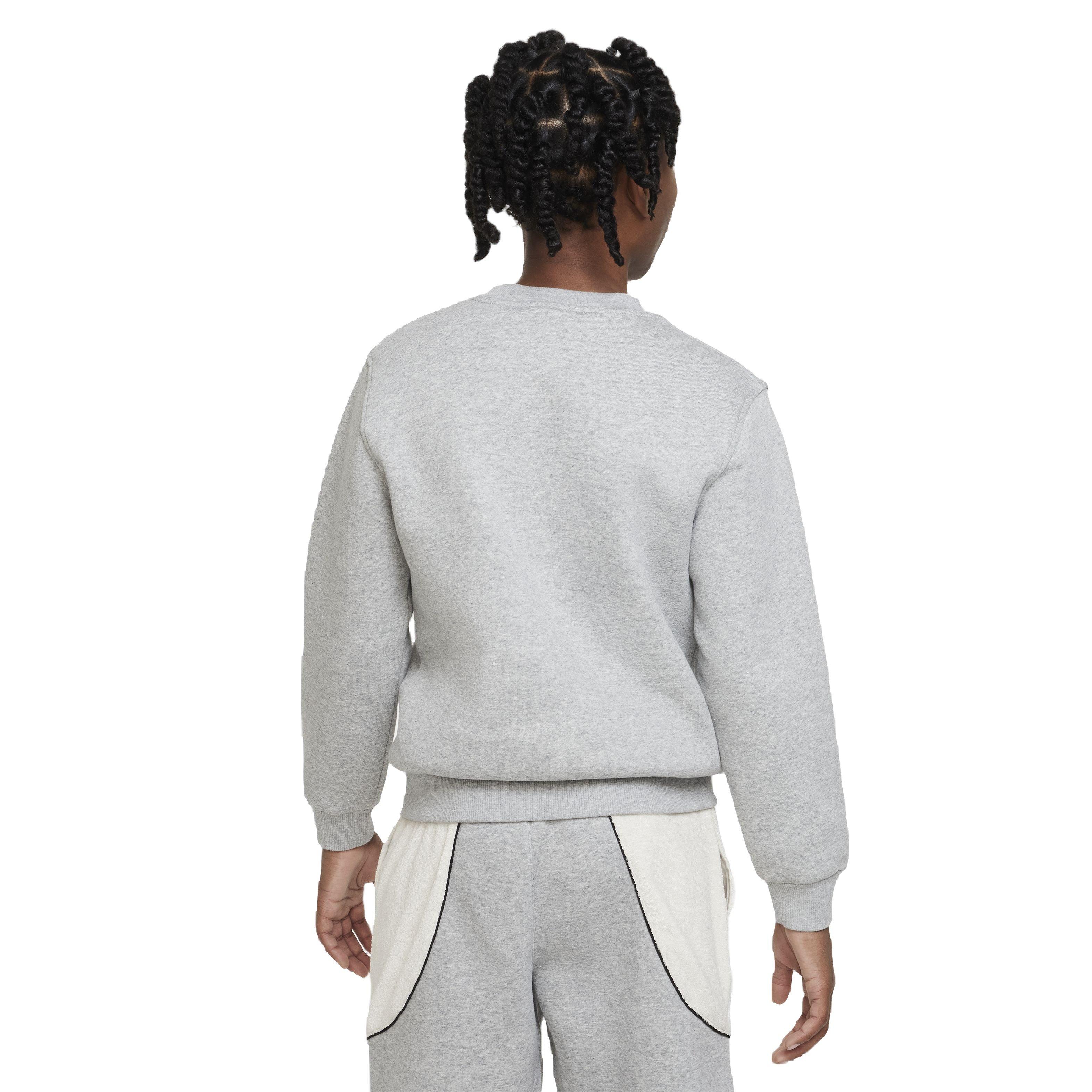 Nike Sportswear Club Fleece LBR Crew LS Big Kids' Grey Sweatshirt