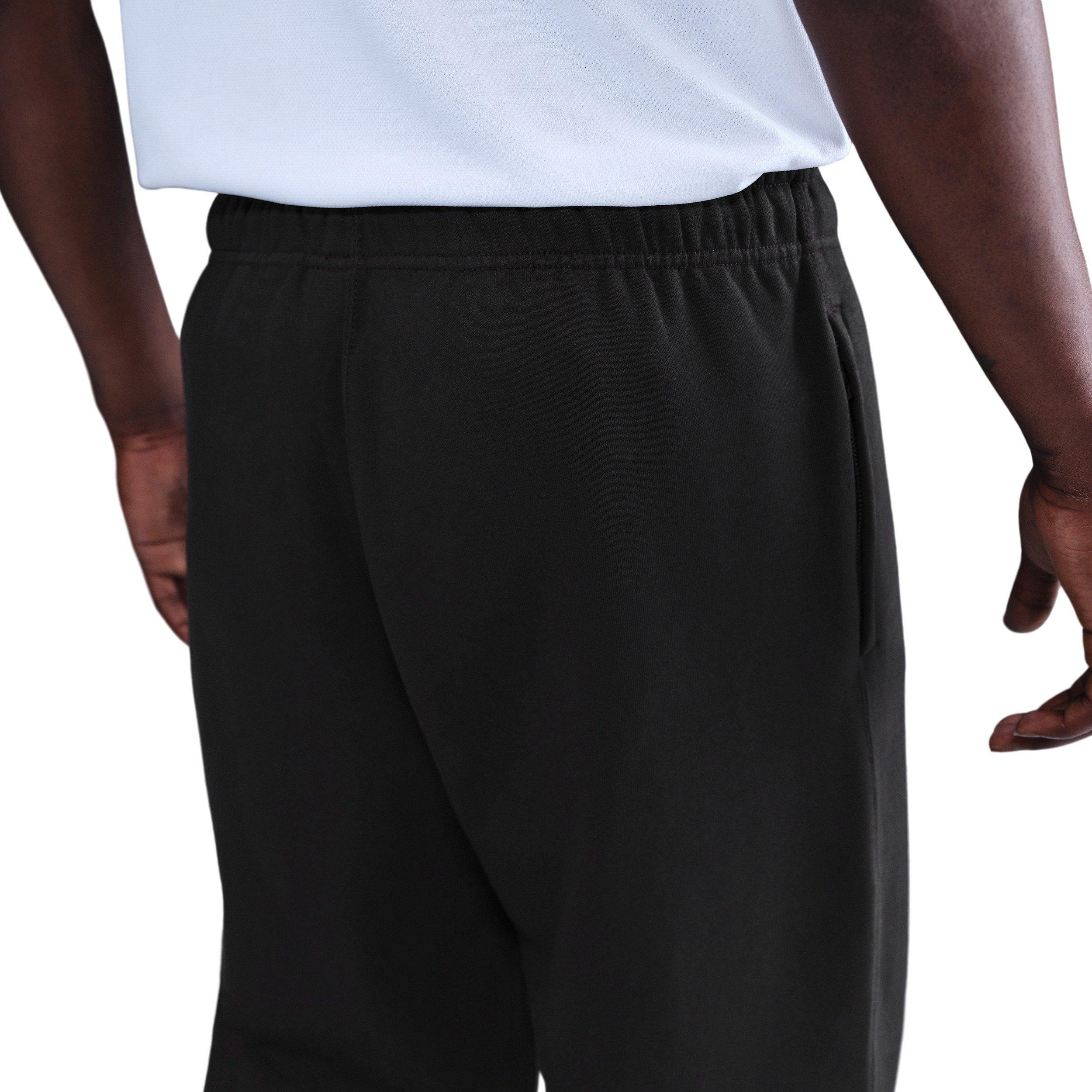 Nike Men's Solo Swoosh BB Fleece Open-Hem Pants - BLACK Thumbnail View 2