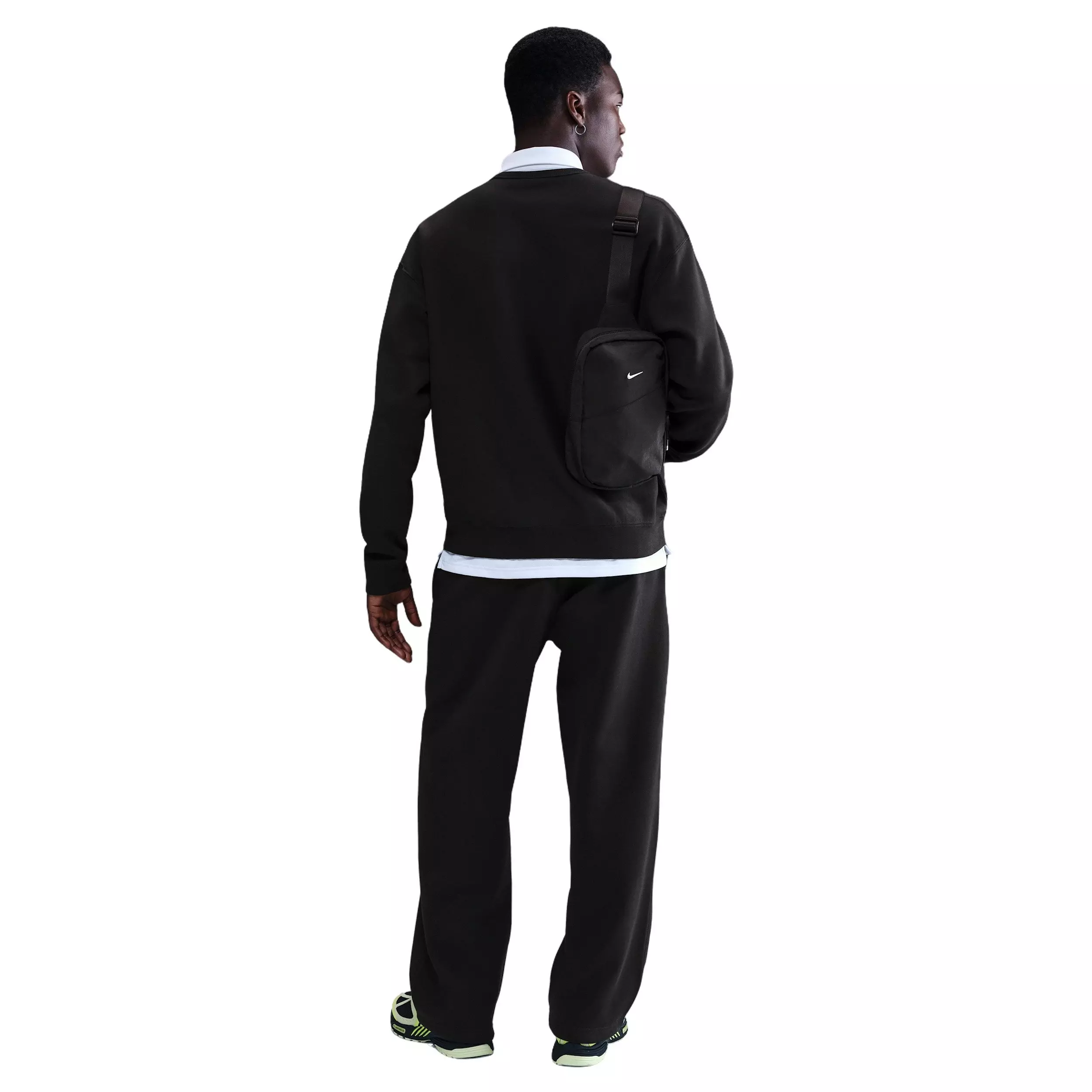 Nike Men's Solo Swoosh BB Fleece Open-Hem Pants - BLACK