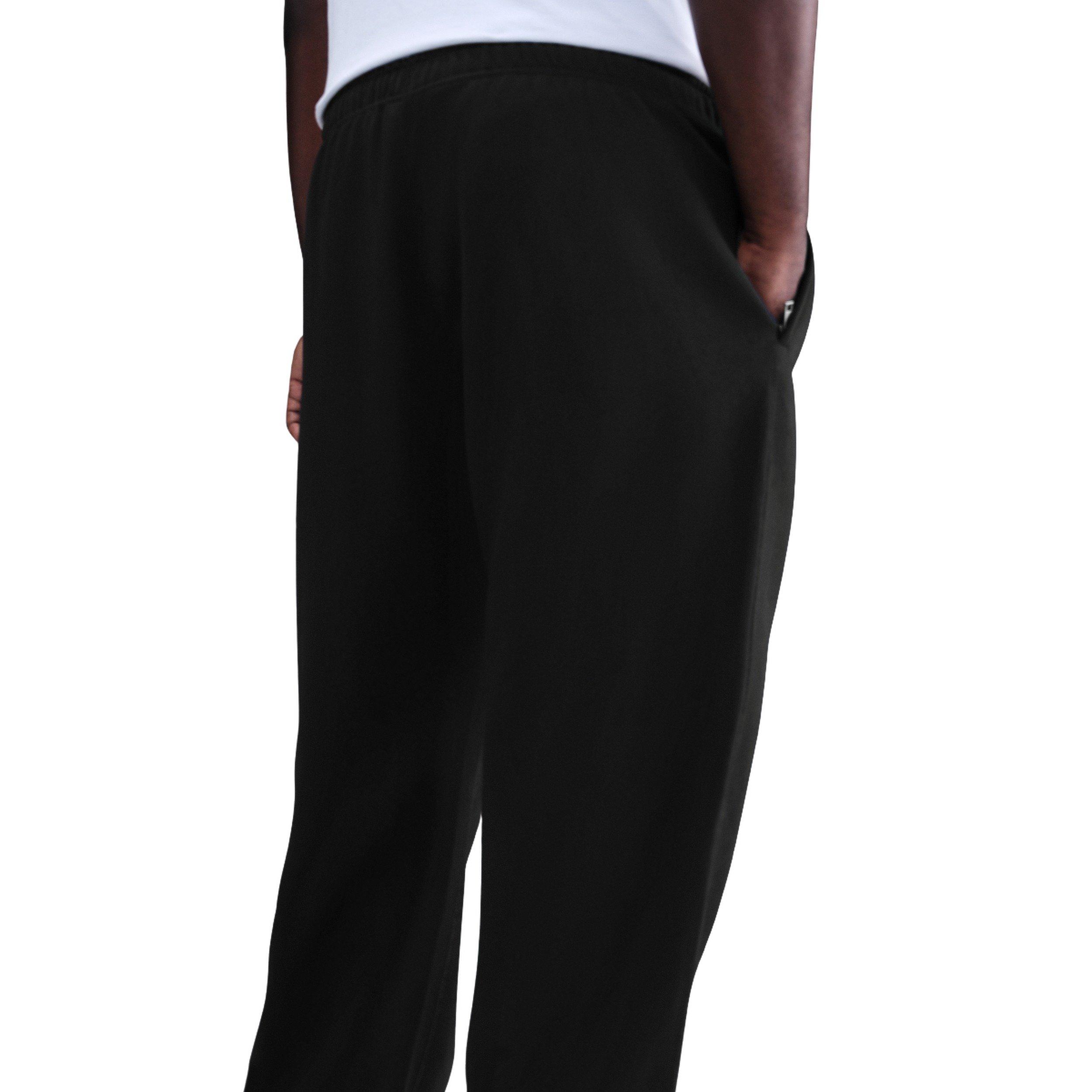 Nike Men's Solo Swoosh BB Fleece Open-Hem Pants - BLACK Thumbnail View 9