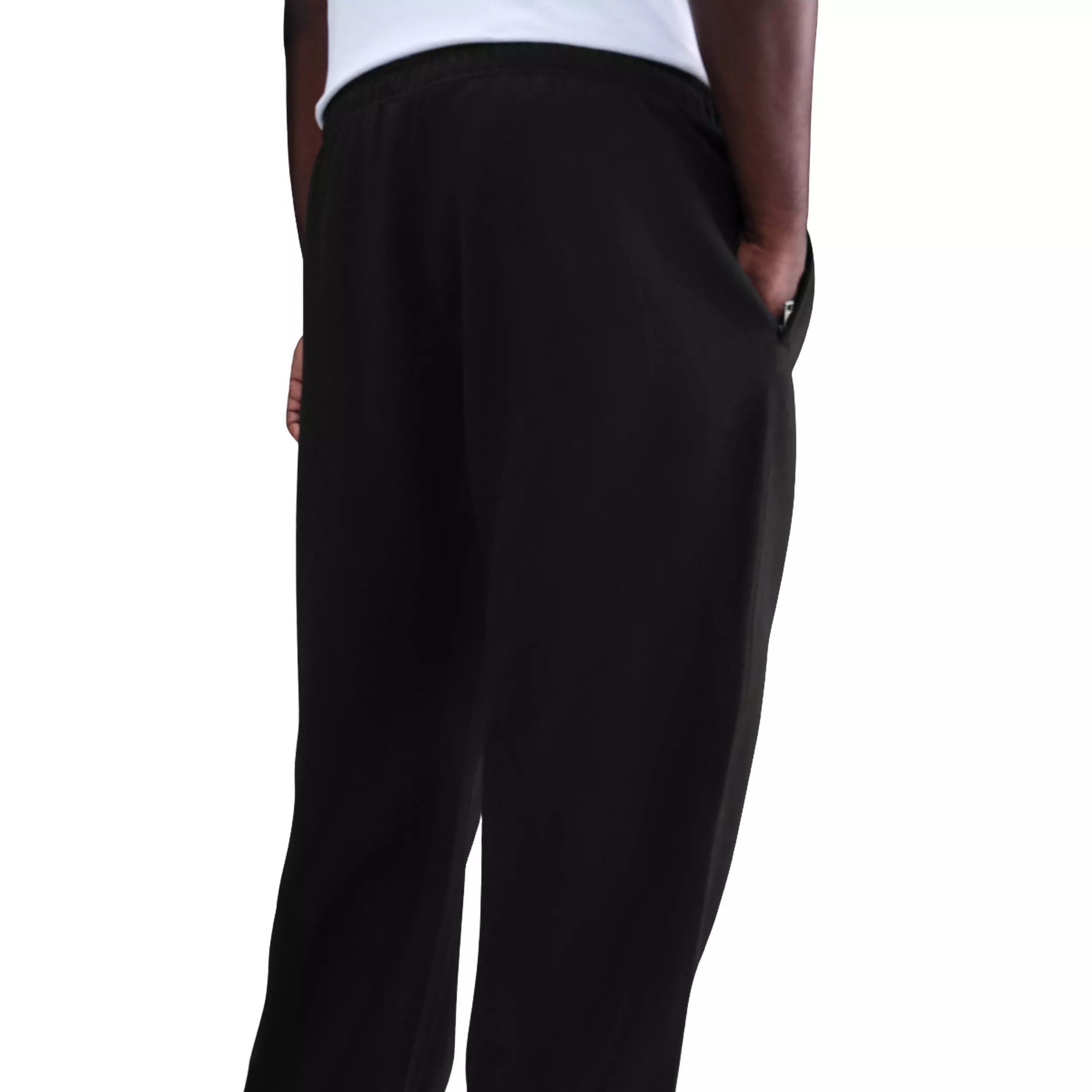 Nike Men's Solo Swoosh BB Fleece Open-Hem Pants - BLACK