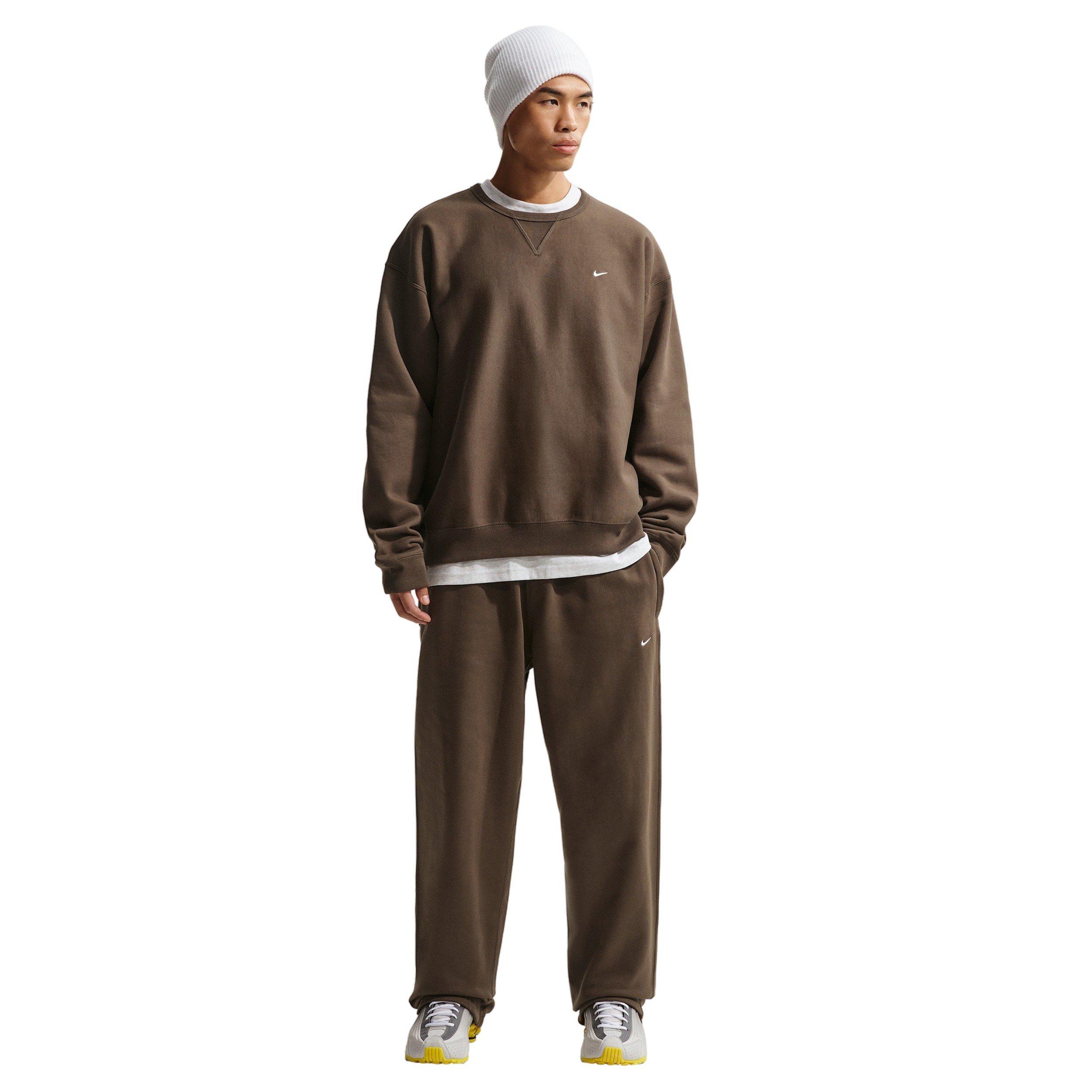 Nike Men's Solo Swoosh BB Fleece Open-Hem Pants - DK HAZEL Thumbnail View 4