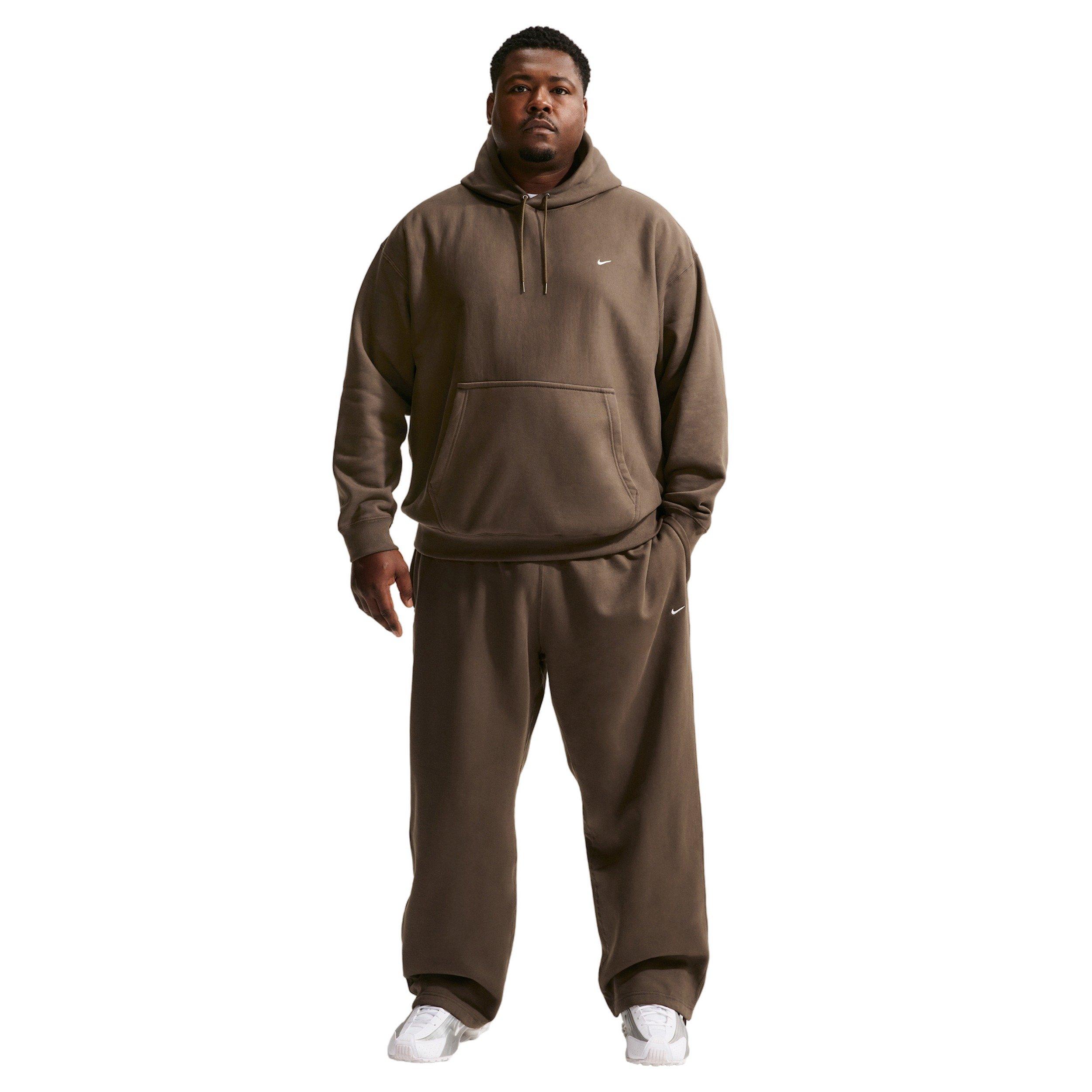 Nike Men's Solo Swoosh BB Fleece Open-Hem Pants - DK HAZEL Thumbnail View 7