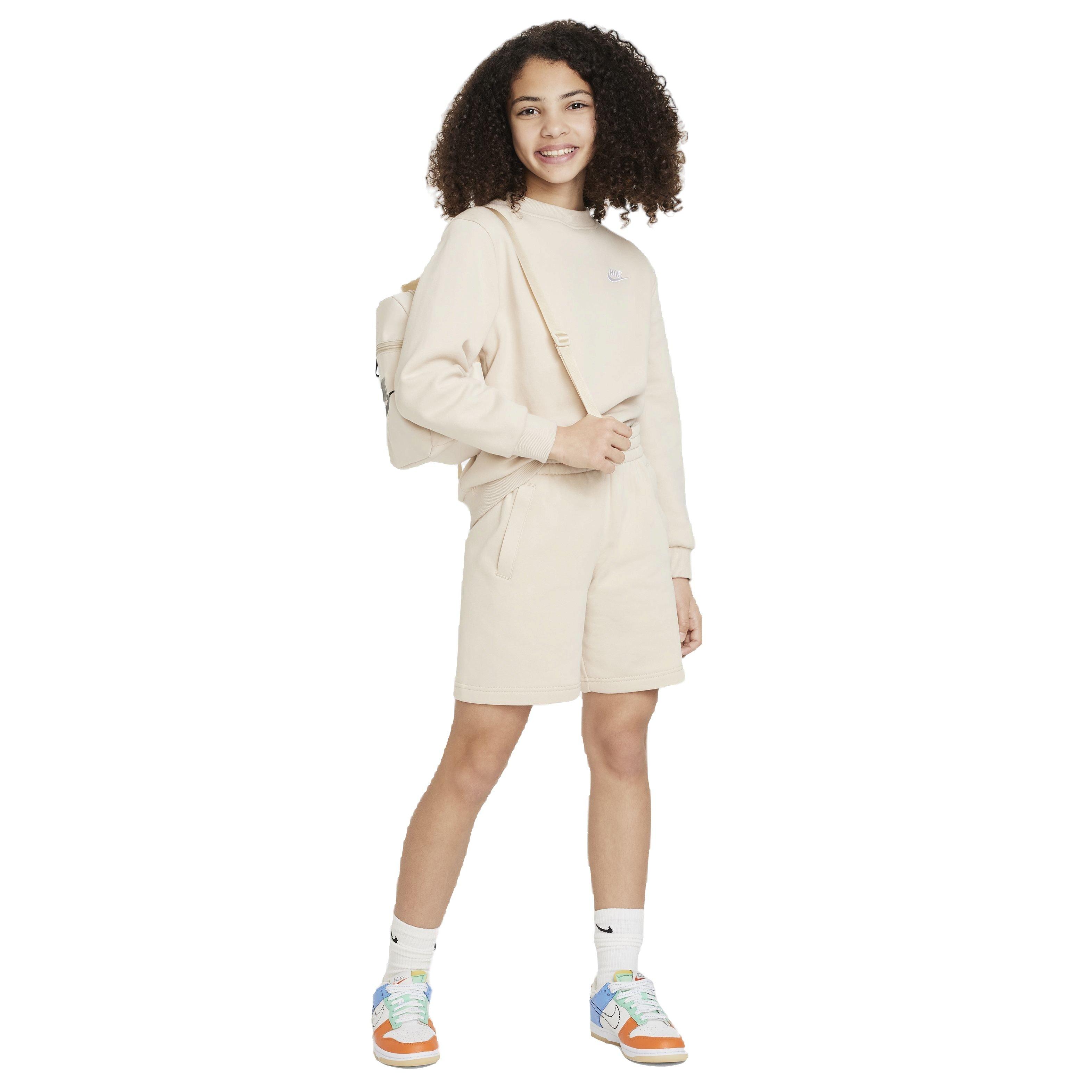 Nike Sportswear Club Fleece LBR Crew LS Big Kids' Brown Sweatshirt