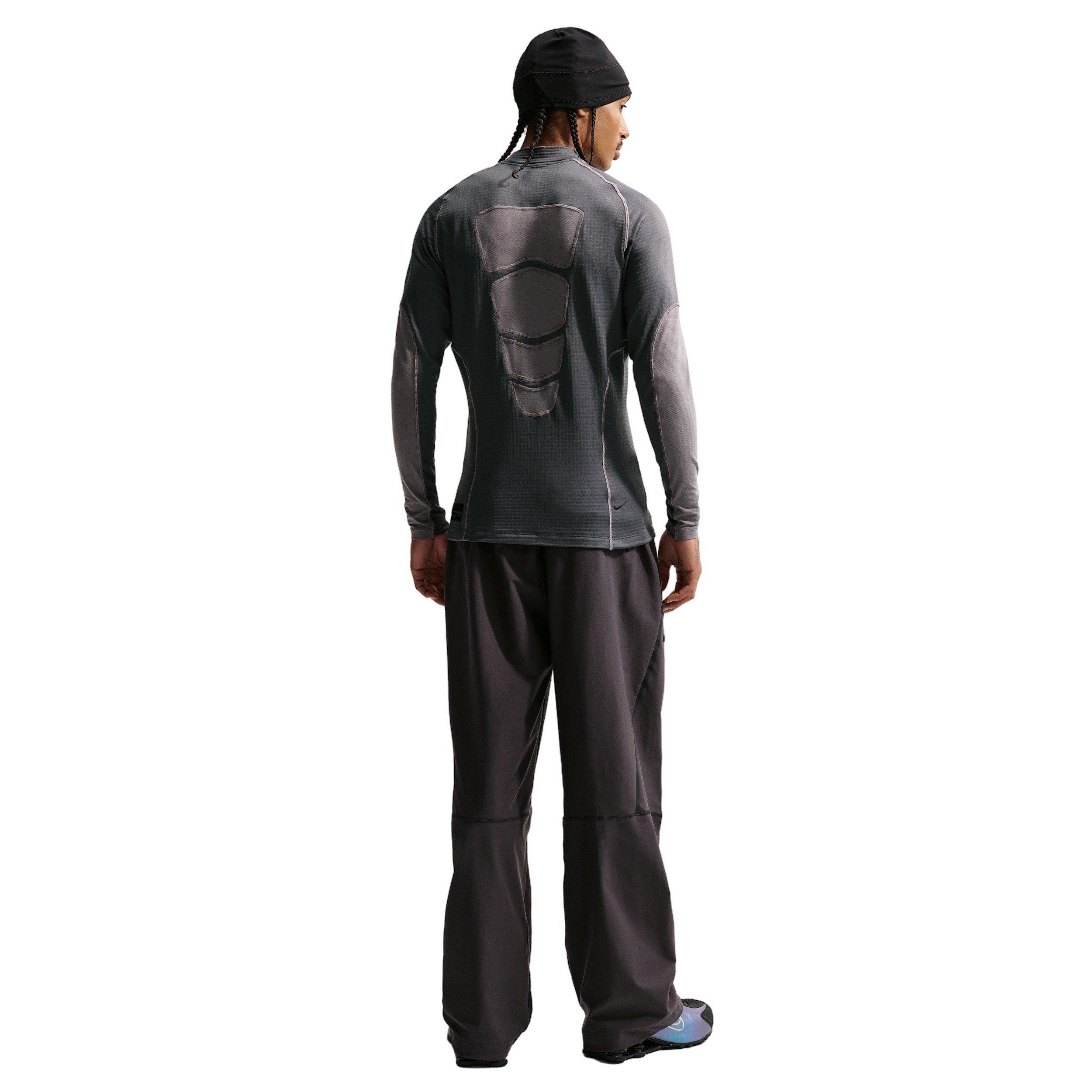 Nike Men's Tech Base Layer Long Sleeve Top - GREY Thumbnail View 5