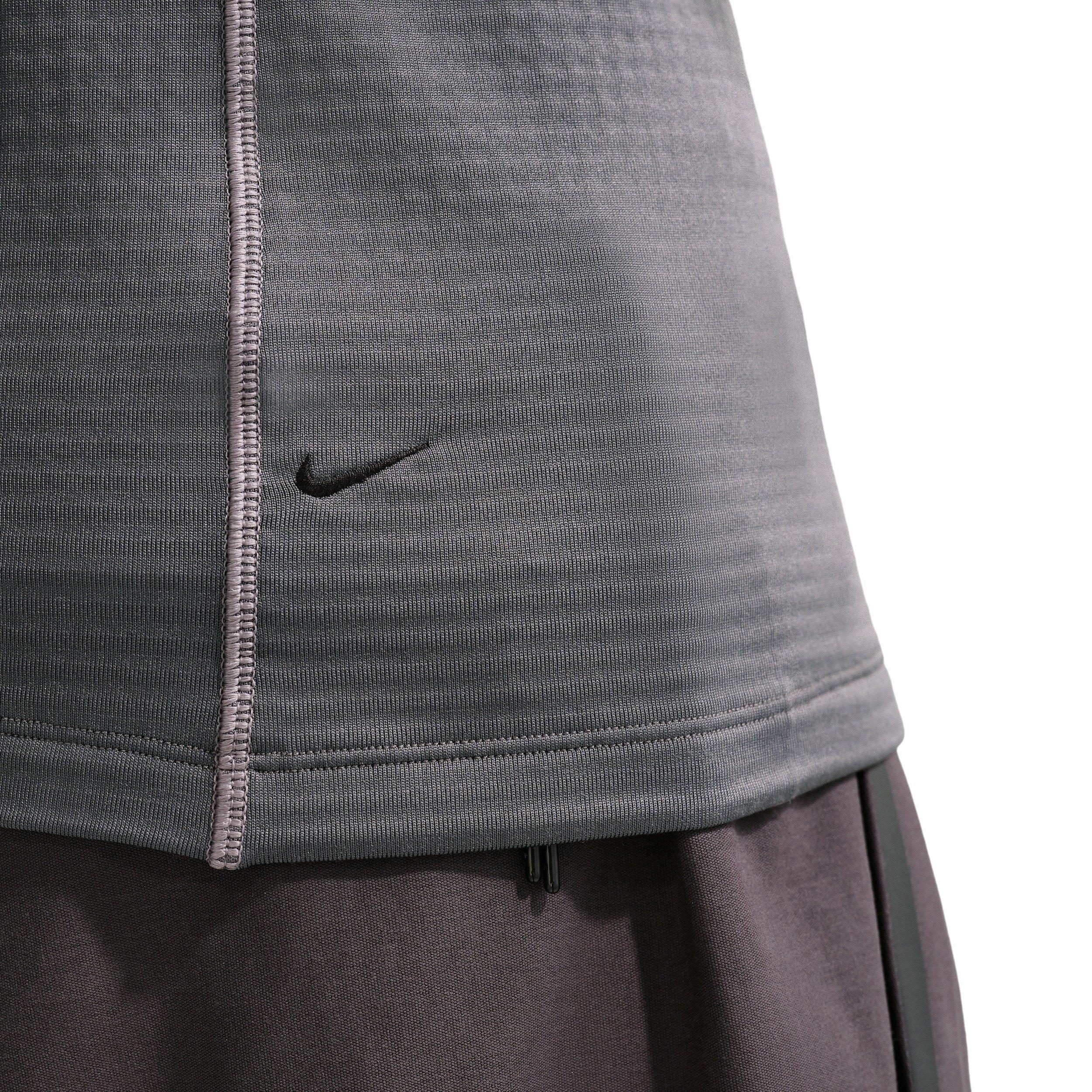 Nike Men's Tech Base Layer Long Sleeve Top - GREY Thumbnail View 6