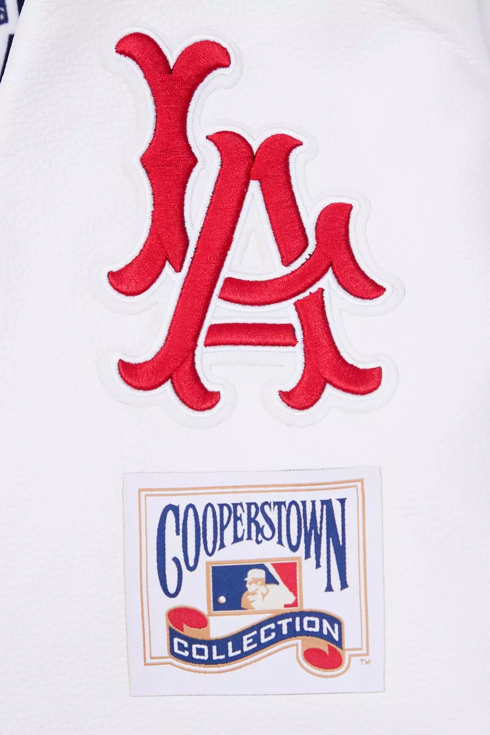Pro Standard Men's MLB Los Angeles Angels Retro Classic Rib Wool Varsity Jacket -Navy/Red - NAVY/RED