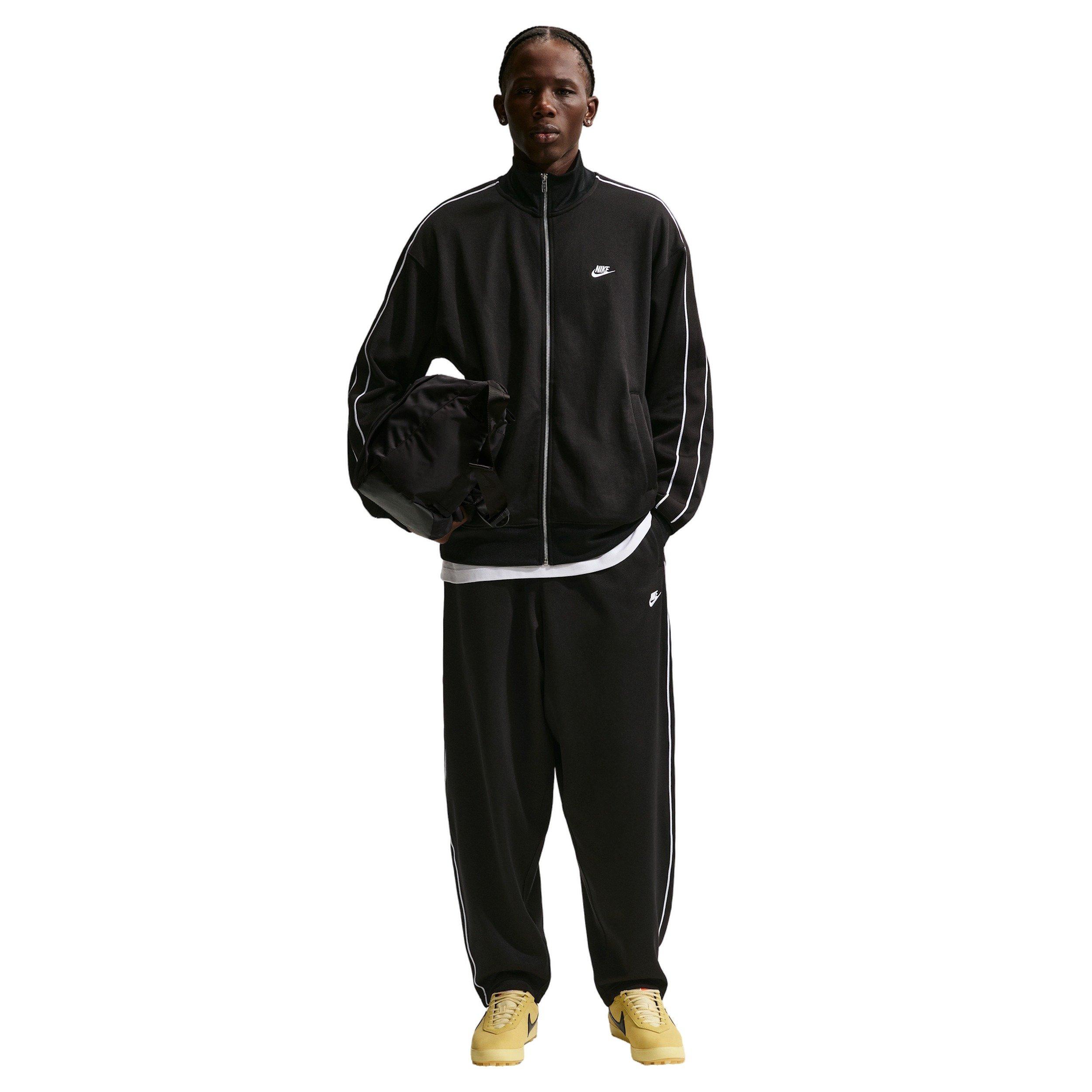 Nike Men's Sportswear Club Oversized Knit Track Pants -Black - BLACK Thumbnail View 4