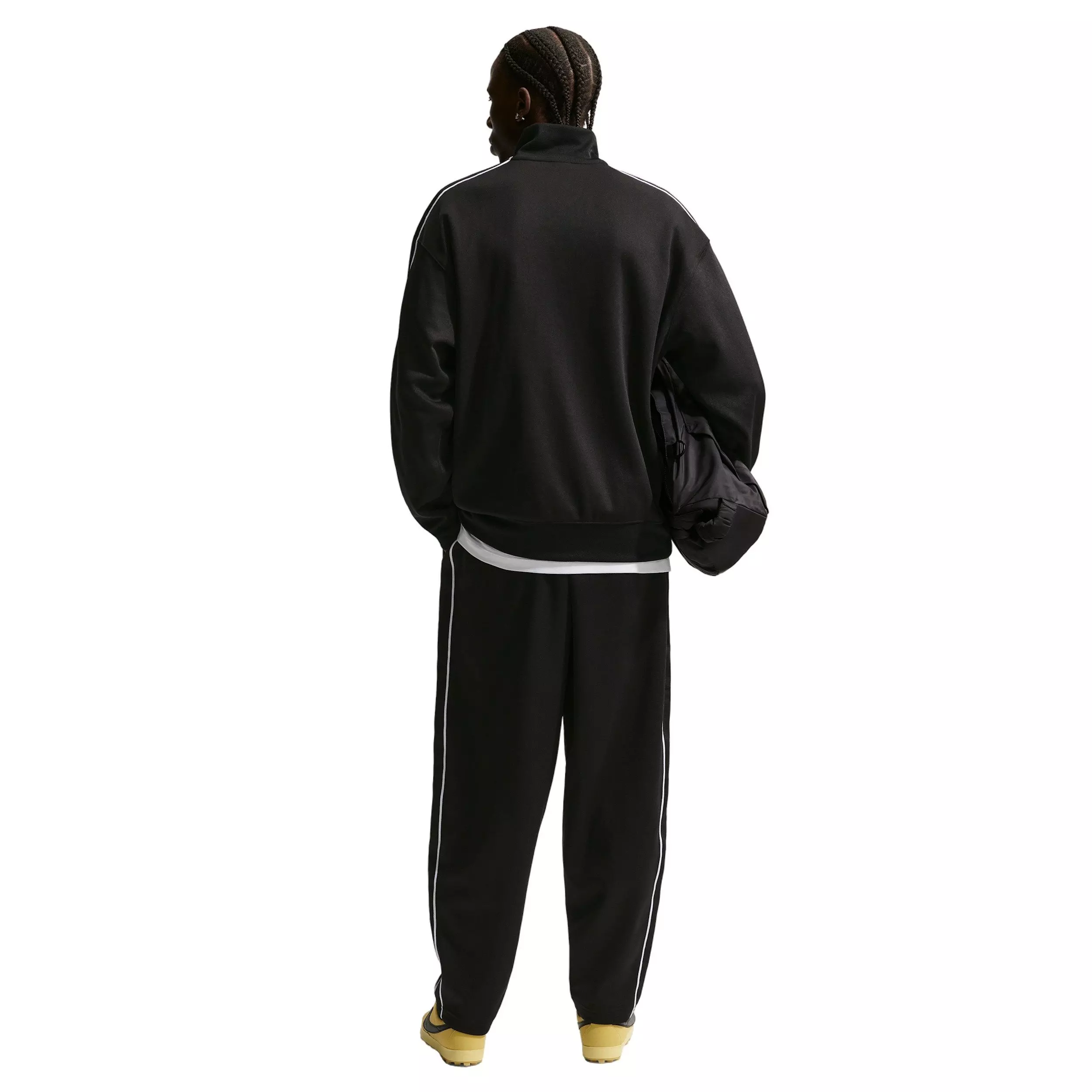 Nike Men's Sportswear Club Oversized Knit Track Pants - Black - BLACK