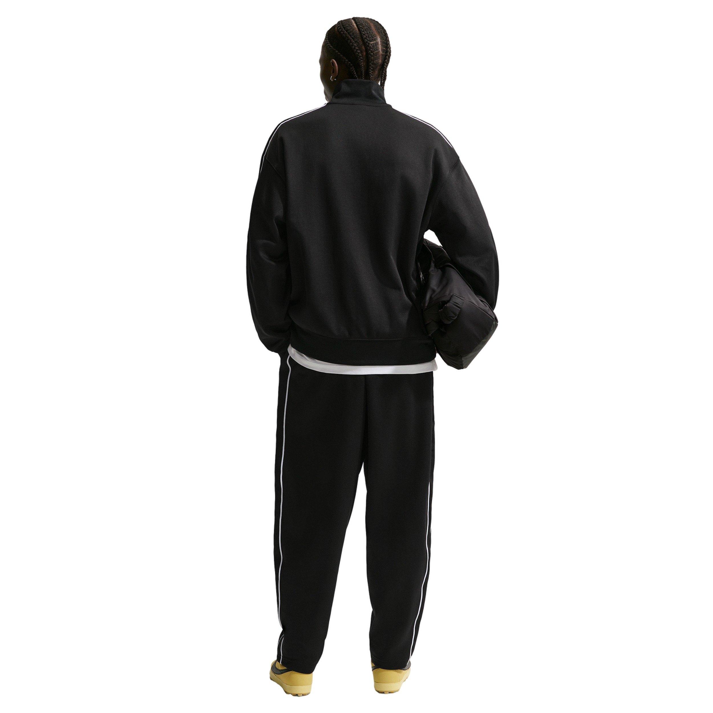 Nike Men's Sportswear Club Oversized Knit Track Jacket - BLACK Thumbnail View 5