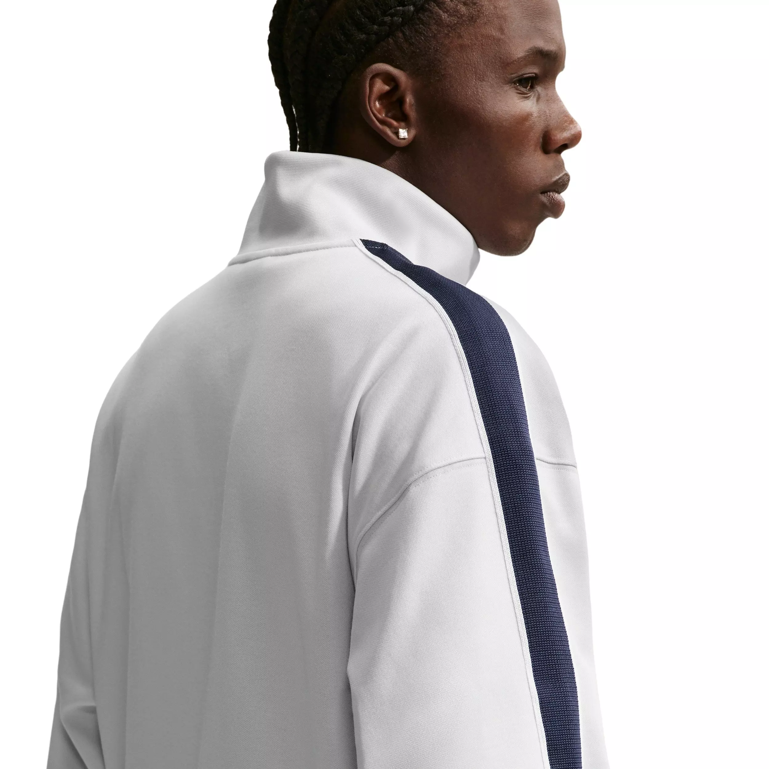 Nike Men's Sportswear Club Oversized Knit Track Jacket - GREY