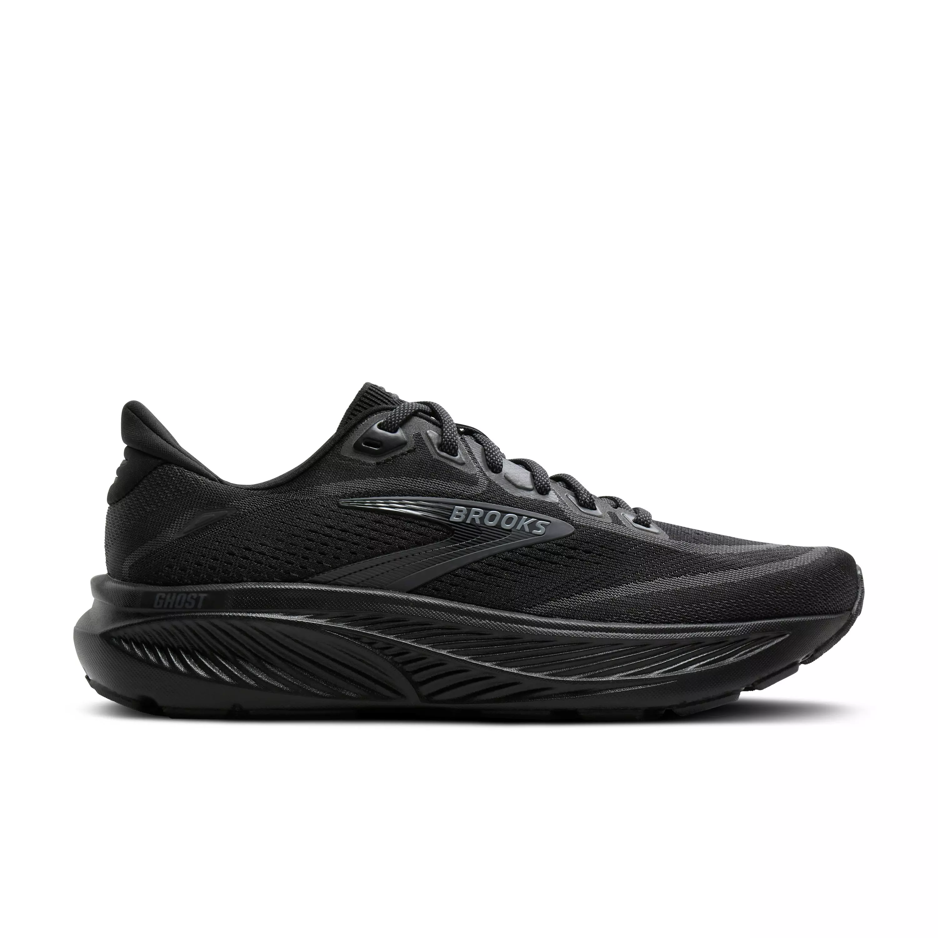 Brooks Ghost 18 "Black/Black/Ebony" Women's Wide Running Shoe - BLACK/BLACK/EBONY