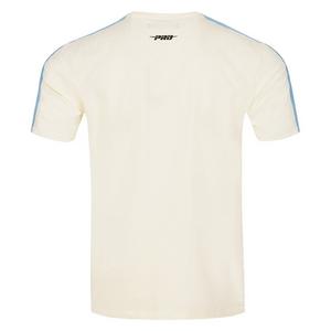 Pro Standard Men's MLB Milwaukee Brewers Retro Classic Single Jersey Striped Tee -Eggshell/Blue