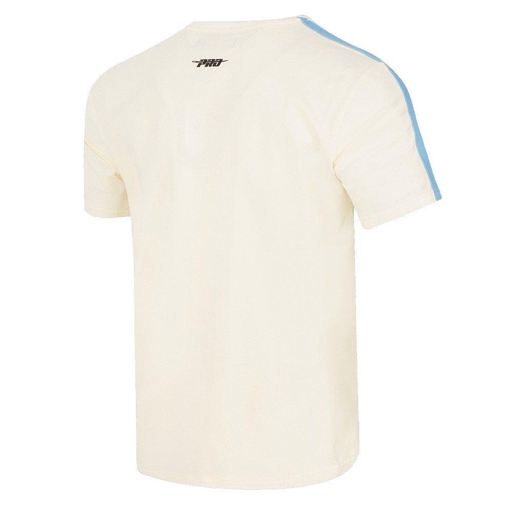 Pro Standard Men's MLB Milwaukee Brewers Retro Classic Single Jersey Striped Tee -Eggshell/Blue - EGGSHELL/BLUE Thumbnail View 4