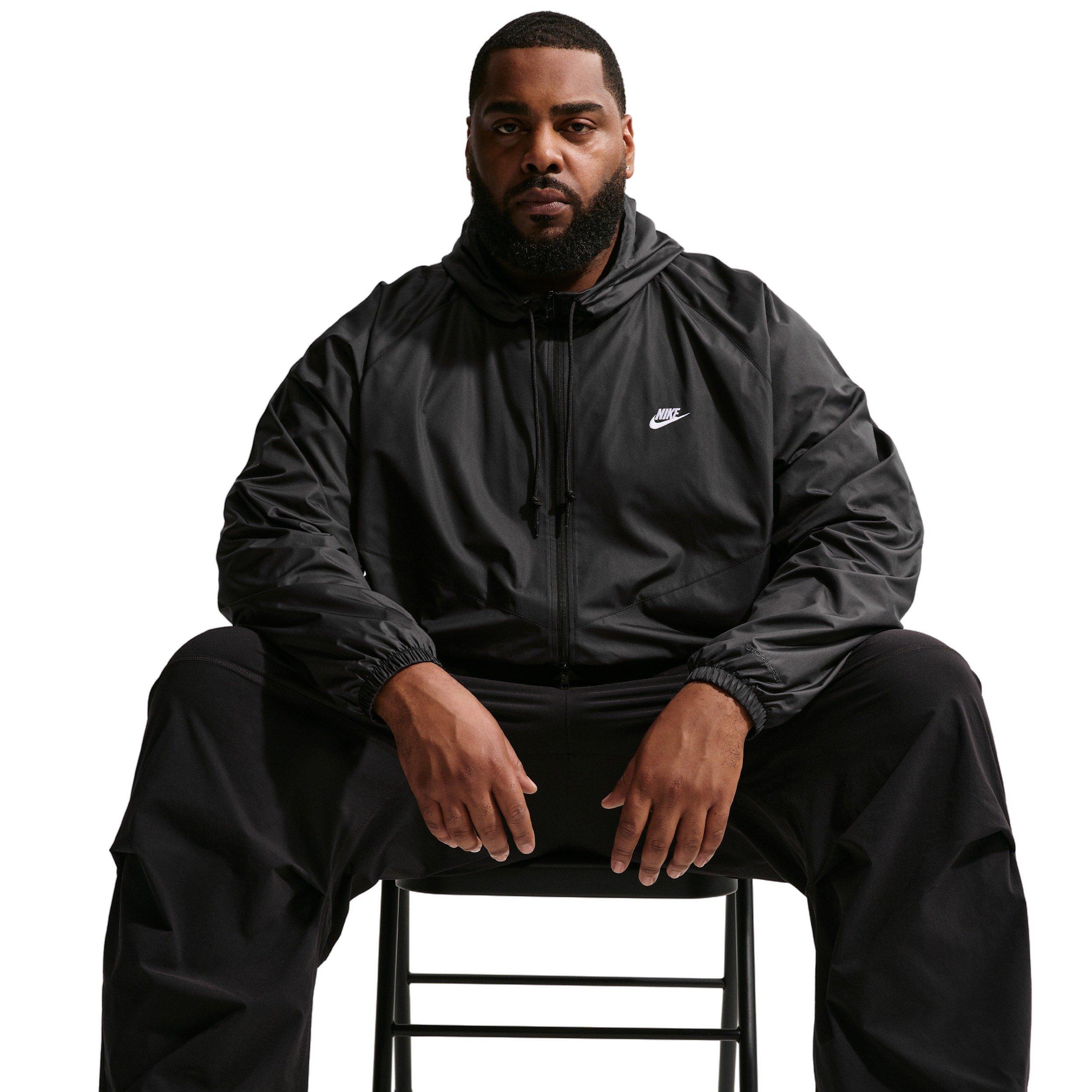 Nike Men's Windrunner Lined 26 Jacket - BLACK Thumbnail View 9