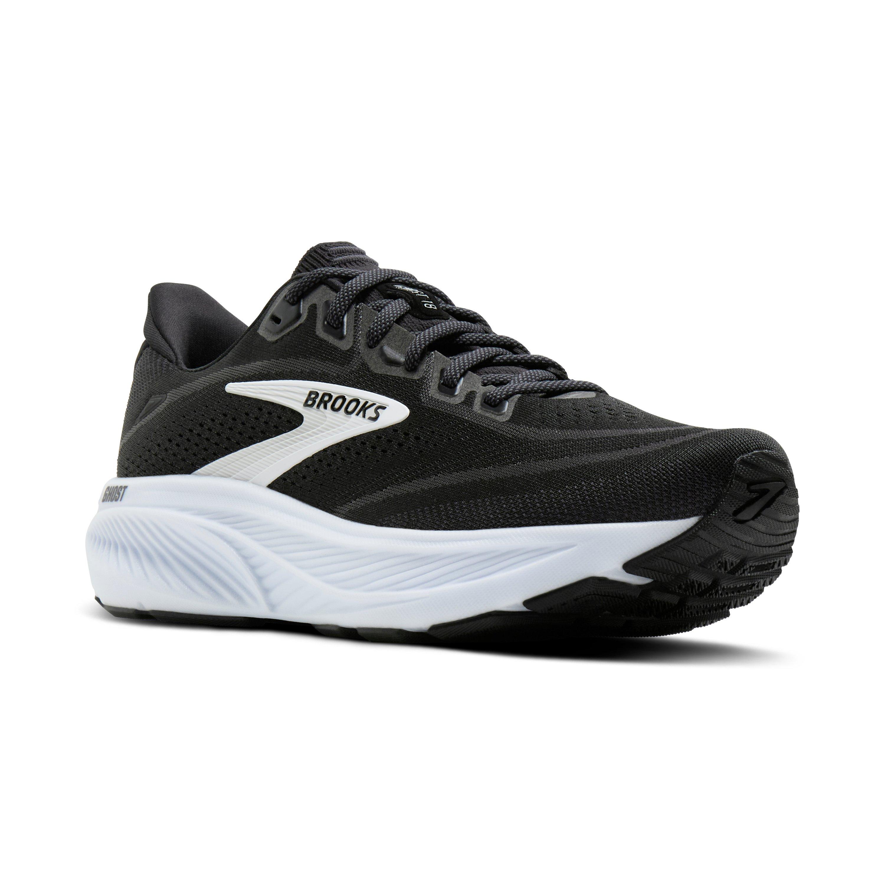 Brooks Ghost 18 "Black/Grey/White" Women's Wide Running Shoe - BLACK/GREY/WHITE