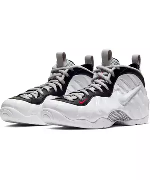 Nike Air Foamposite Pro White/Black/University Red Men's Shoe - Hibbett