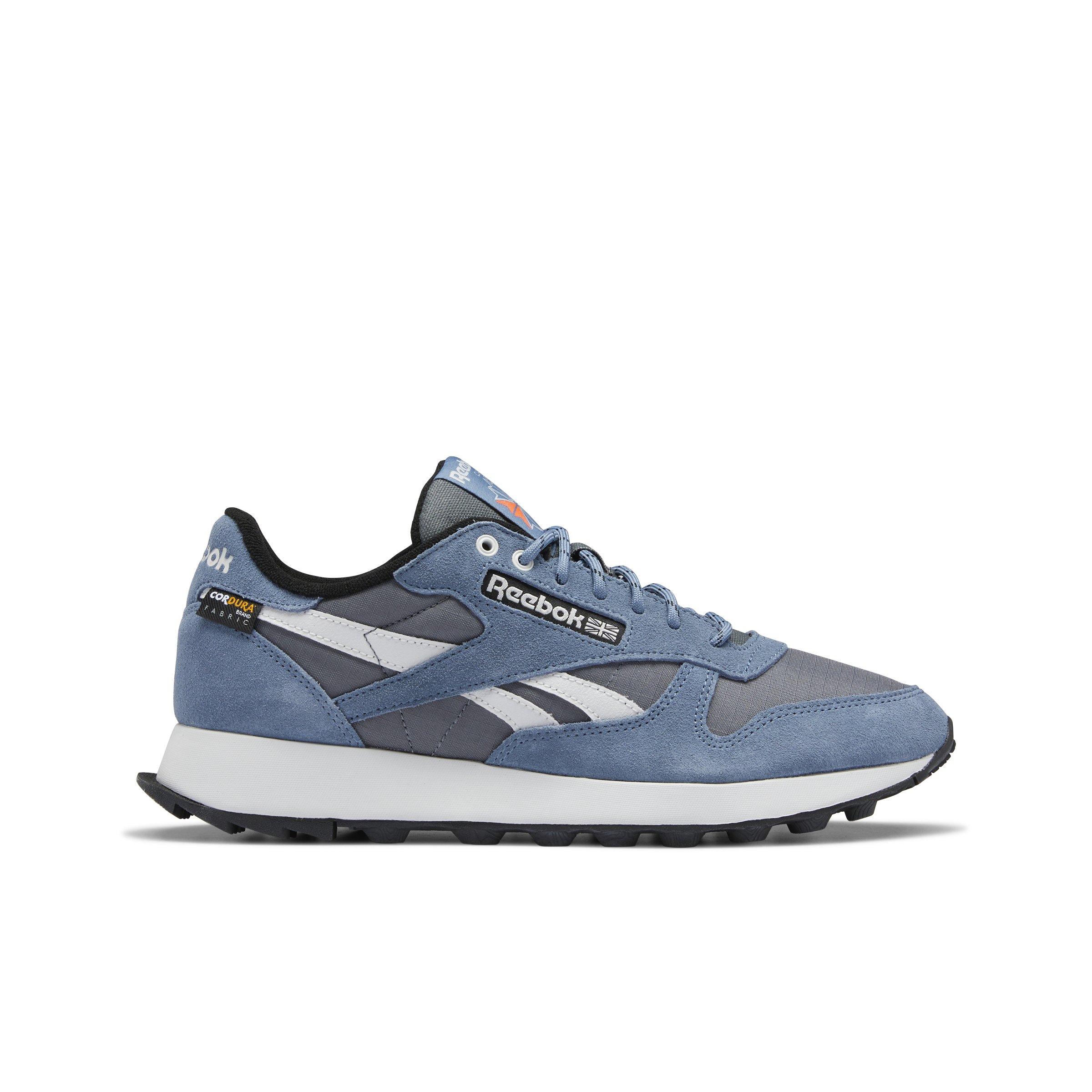 Reebok Classic CL LEATHER MU Grey / Blue - Fast delivery