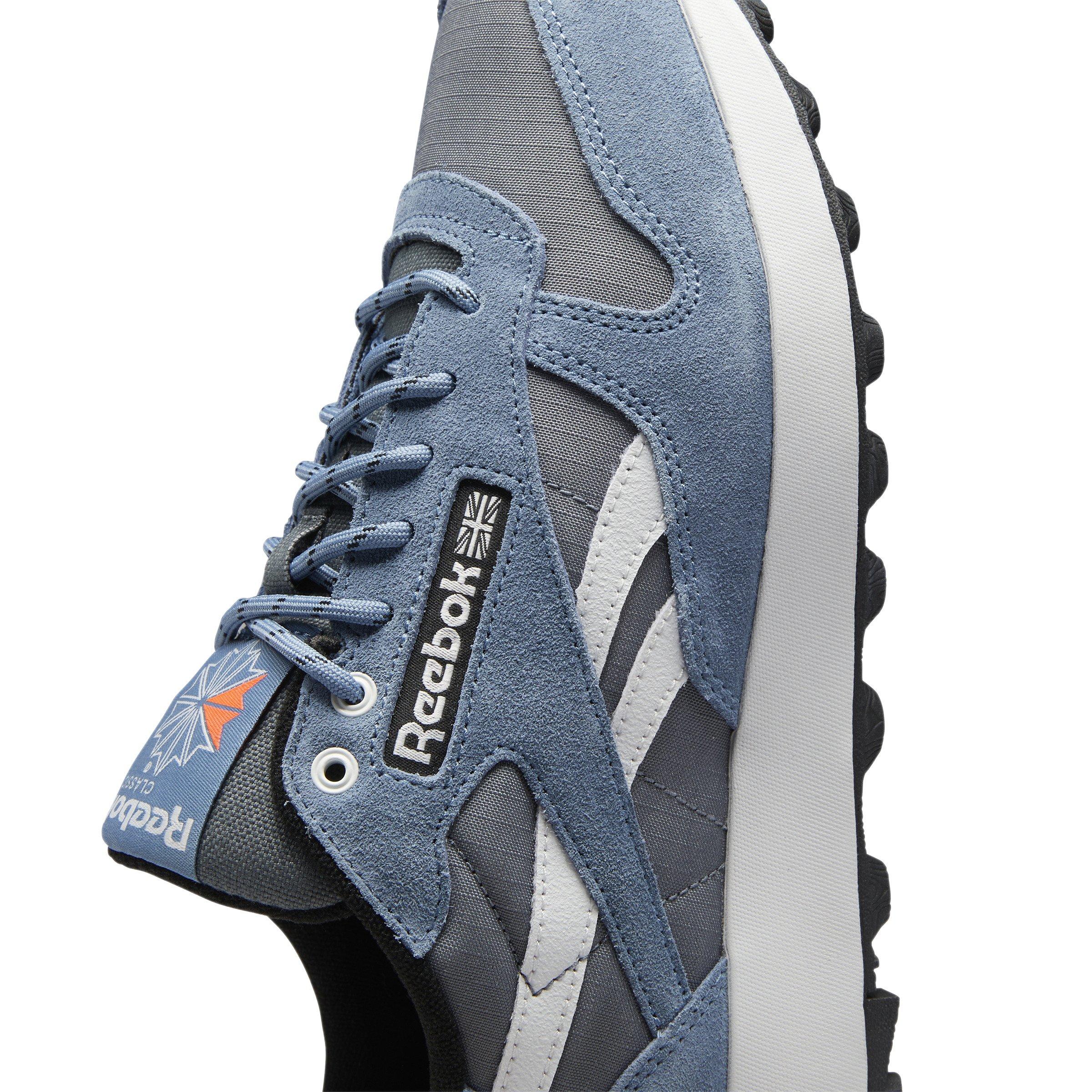 Reebok Classic CL LEATHER MU Grey / Blue - Fast delivery