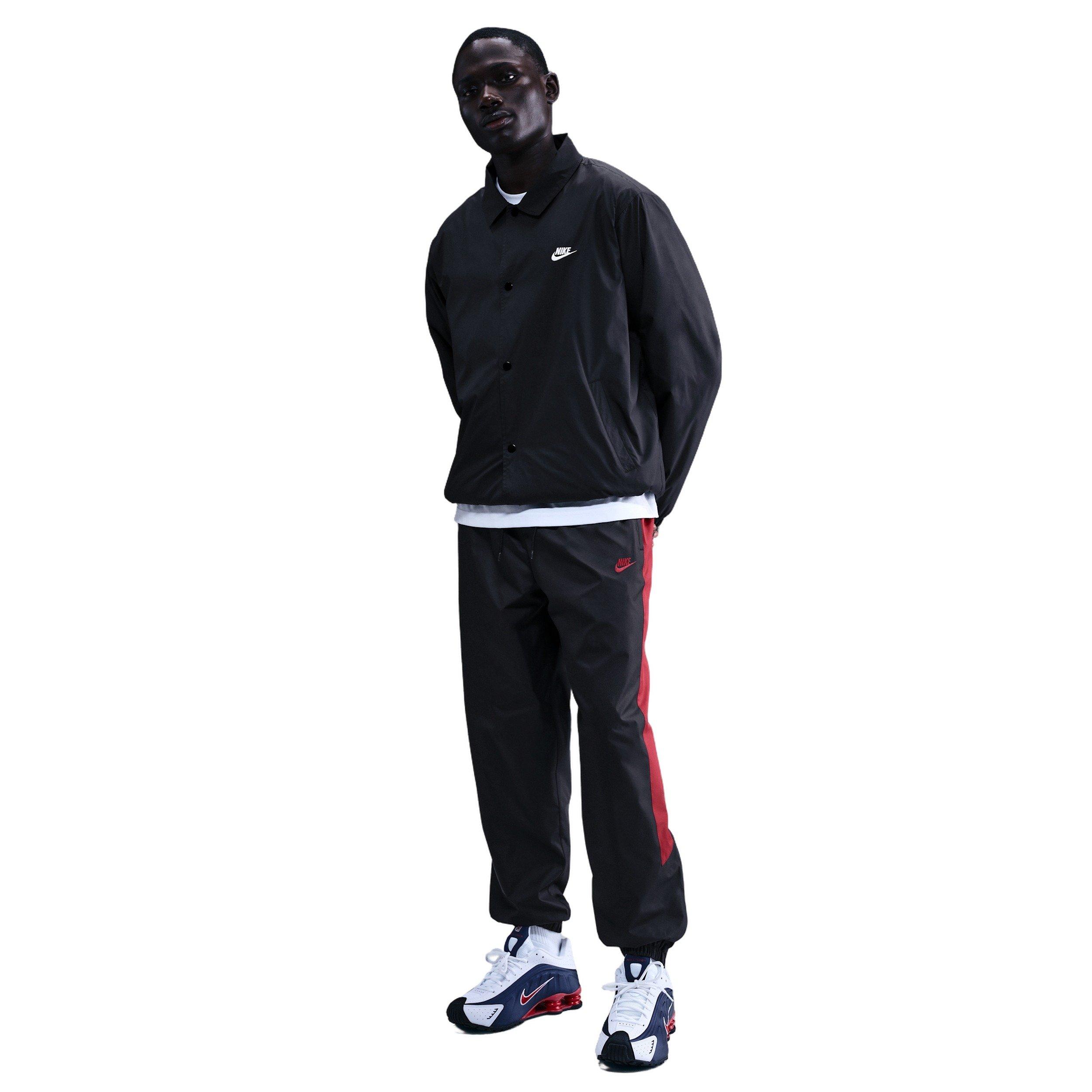 Nike Men's Windrunner Lined 26 Pants - BLACK/CRIMSON Thumbnail View 3