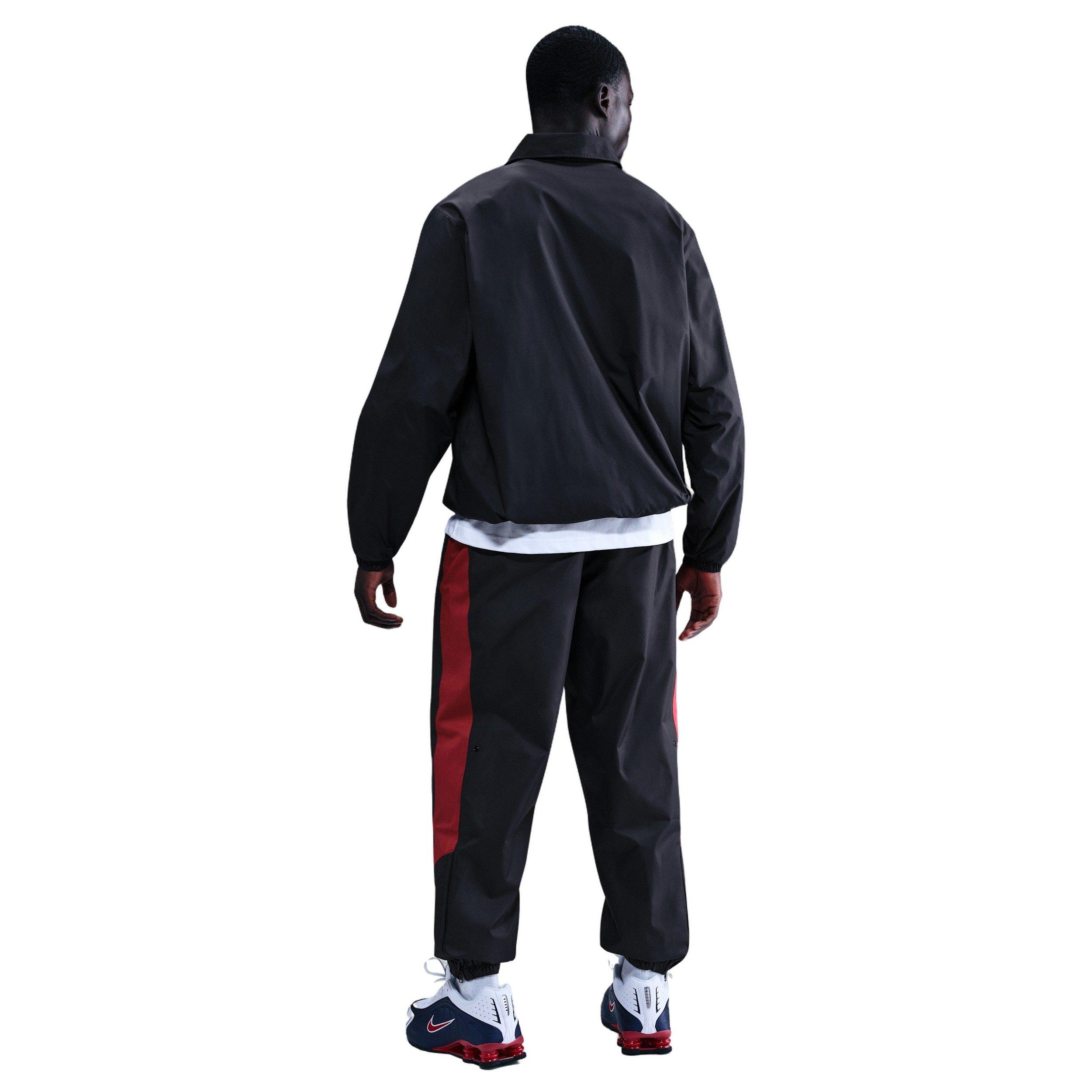 Nike Men's Windrunner Lined 26 Pants - BLACK/CRIMSON Thumbnail View 4