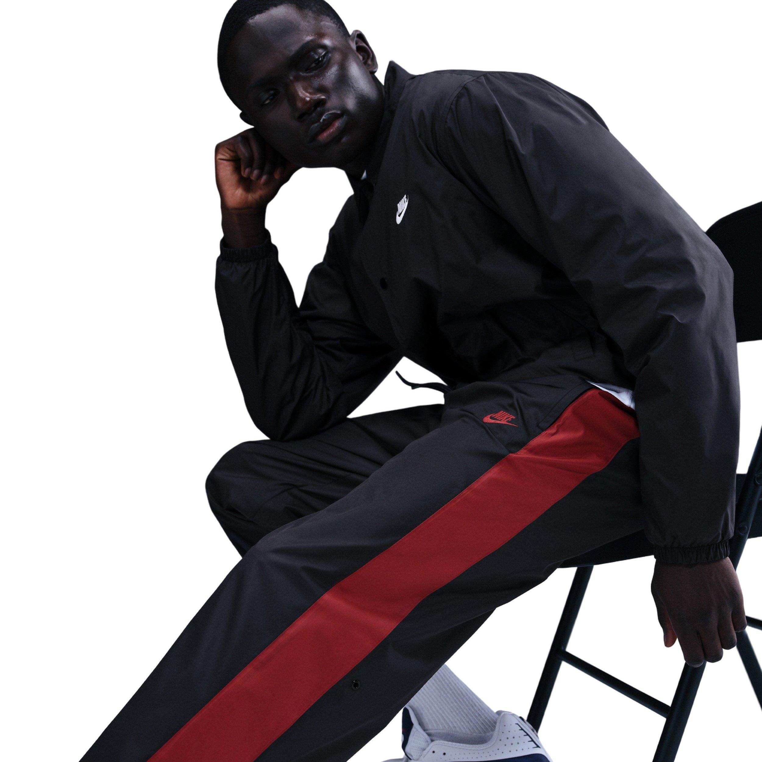 Nike Men's Windrunner Lined 26 Pants - BLACK/CRIMSON Thumbnail View 5