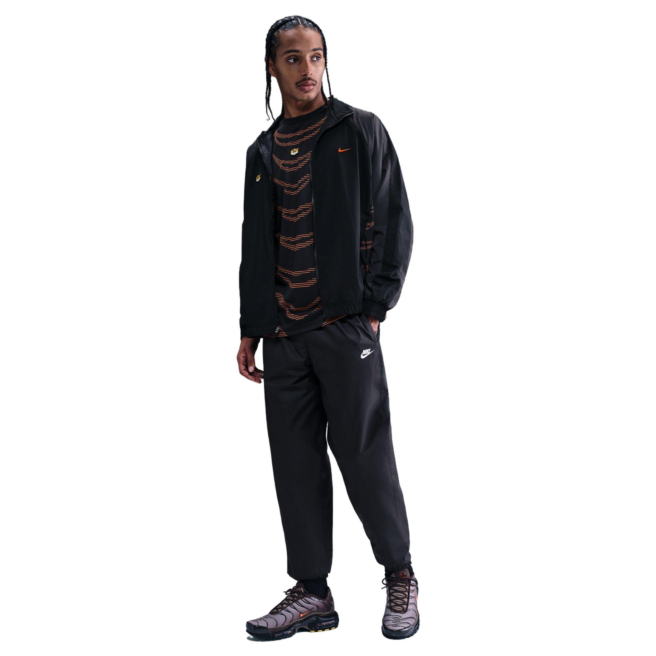 Nike Men's Windrunner Lined 26 Pants - BLACK/WHITE Thumbnail View 3