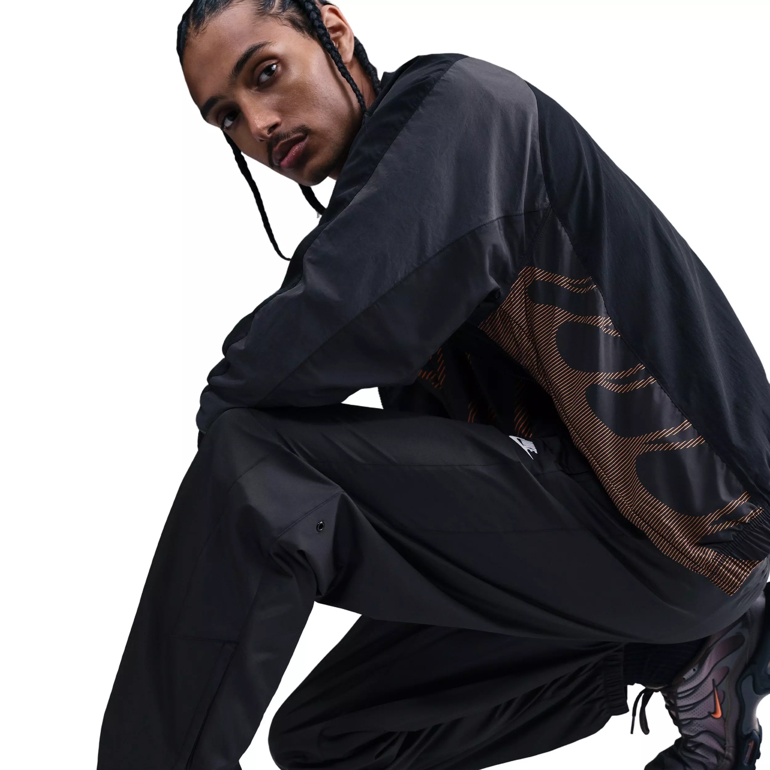 Nike Men's Windrunner Lined 26 Pants - BLACK/WHITE