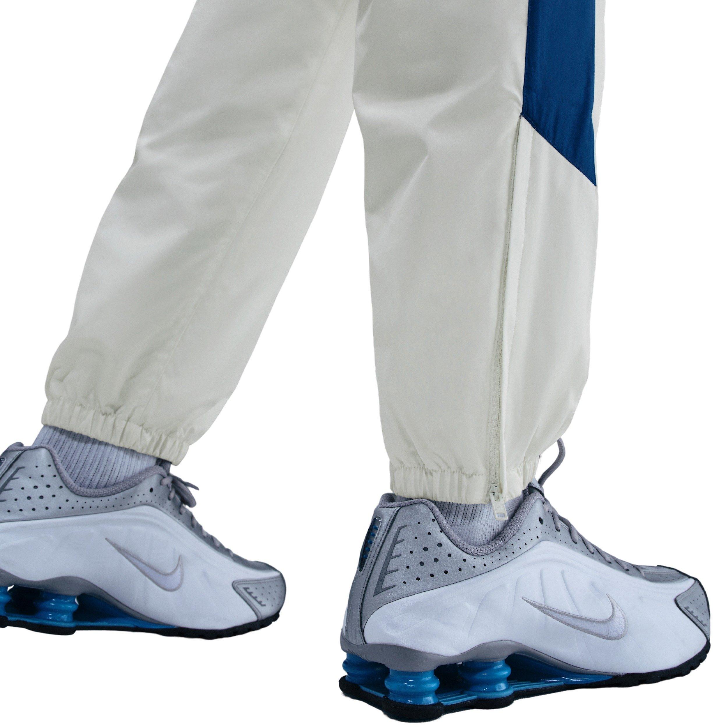 Nike Men's Windrunner Lined 26 Pants - WHITE/BLUE Thumbnail View 6