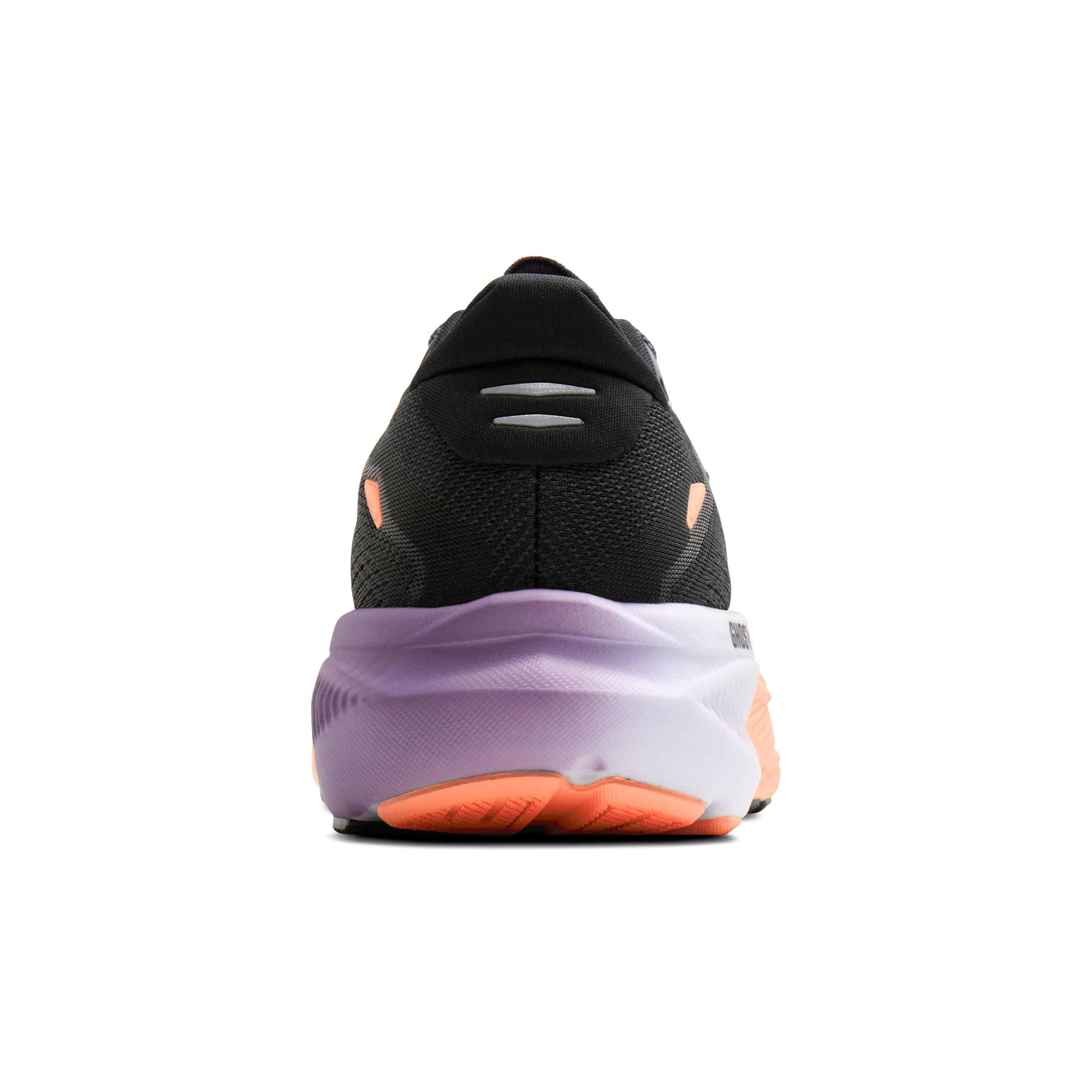 Brooks Ghost 18 "Black/Mulled Grape/Peach" Women's Running Shoe - BLACK/GRAPE/PEACH