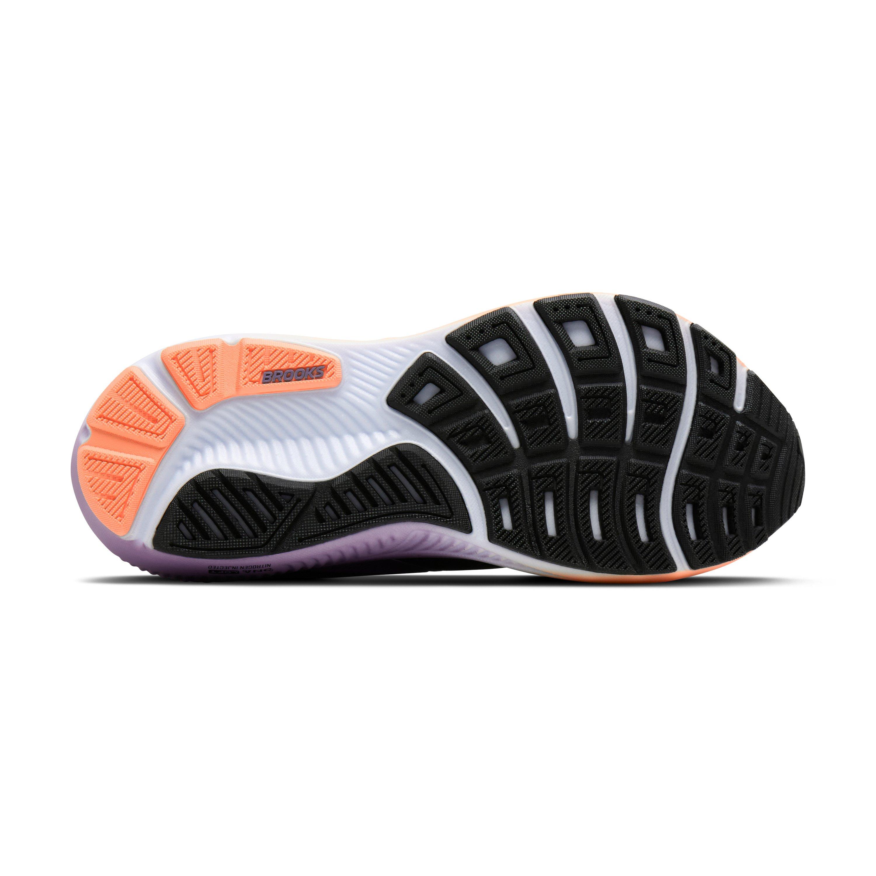 Brooks Ghost 18 "Black/Mulled Grape/Peach" Women's Running Shoe - BLACK/GRAPE/PEACH