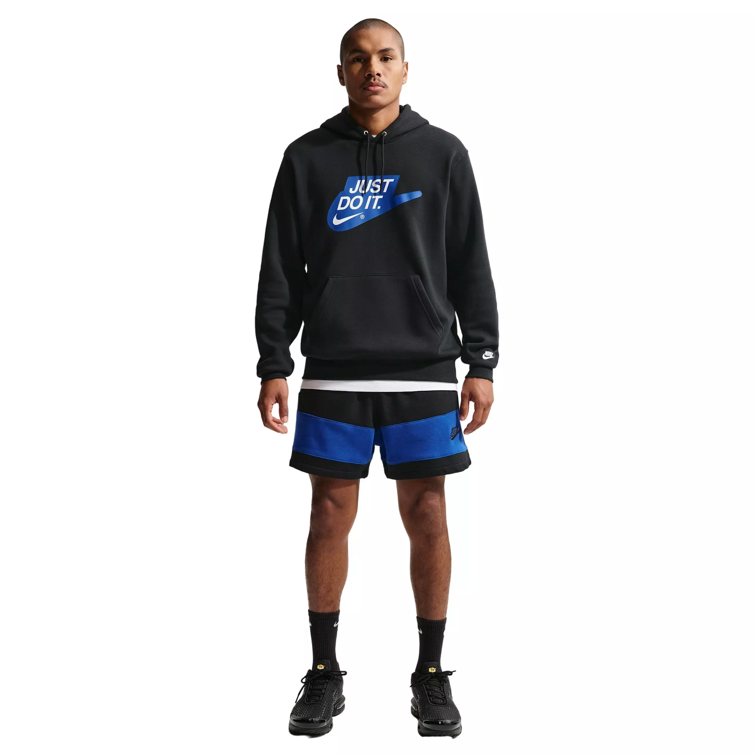 Nike Men's Sportswear Club BB JDI Fleece Shorts - BLACK/ROYAL