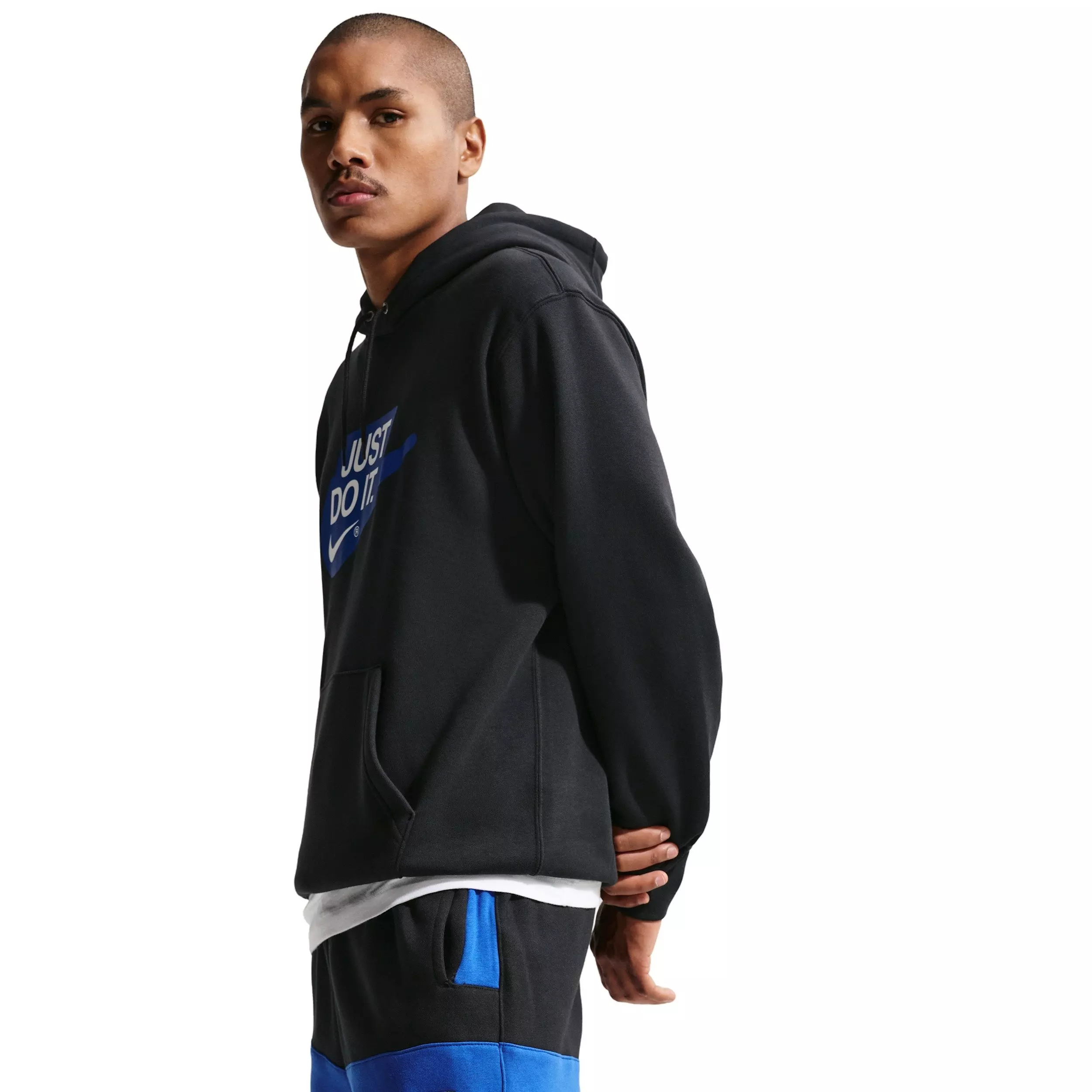Nike Men's Sportswear Club BB JDI Fleece Shorts - BLACK/ROYAL
