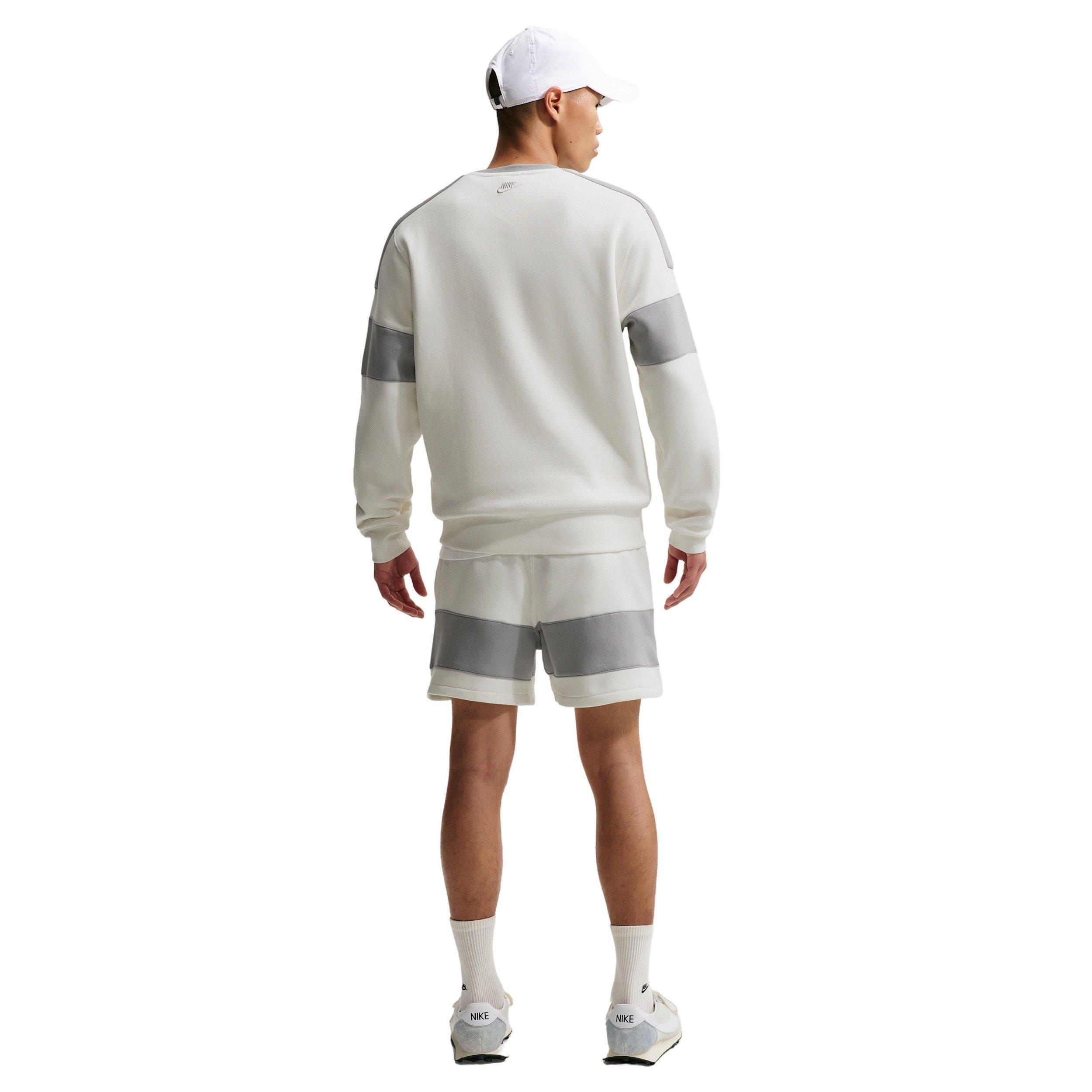 Nike Men's Sportswear Club BB JDI Fleece Shorts - WHITE/GREY Thumbnail View 5