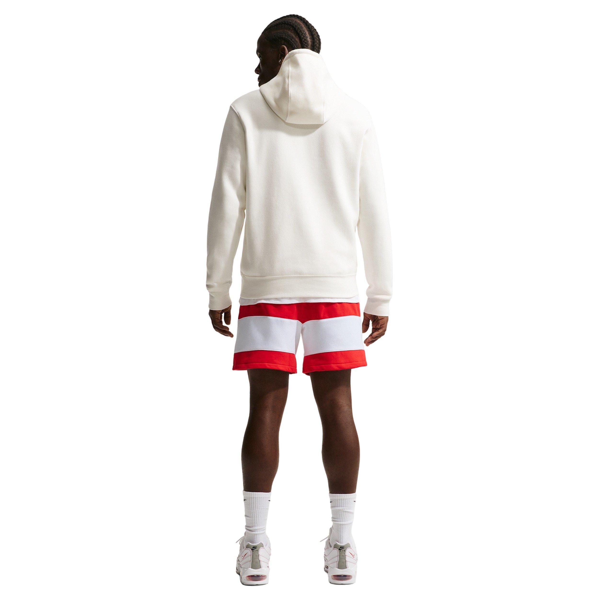 Nike Men's Sportswear Club BB JDI Fleece Shorts - RED/WHITE Thumbnail View 5