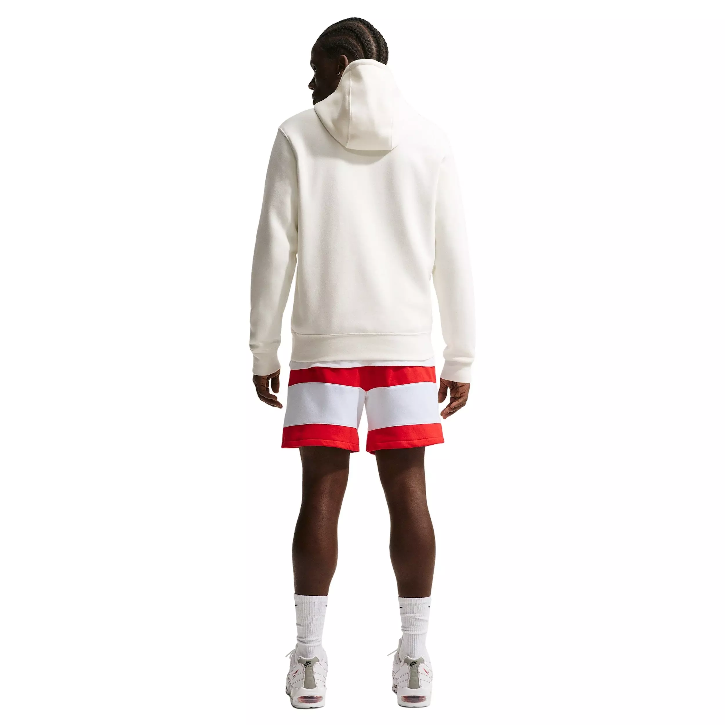 Nike Men's Sportswear Club BB JDI Fleece Shorts - RED/WHITE