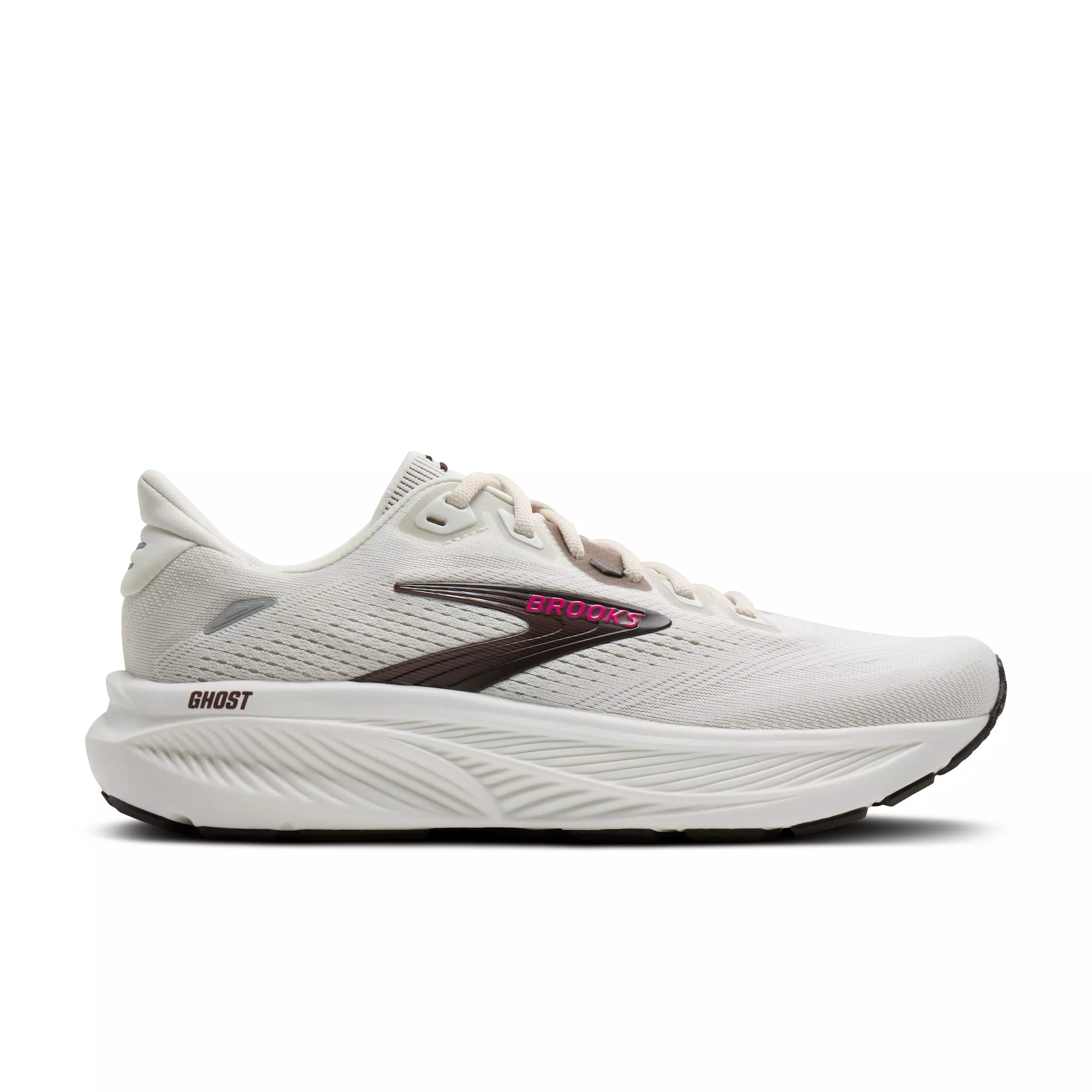 Brooks Ghost 18 "Coconut/Coffee/Fuchsia" Women's Running Shoe - COCONUT/COFFEE/FUCHSIA