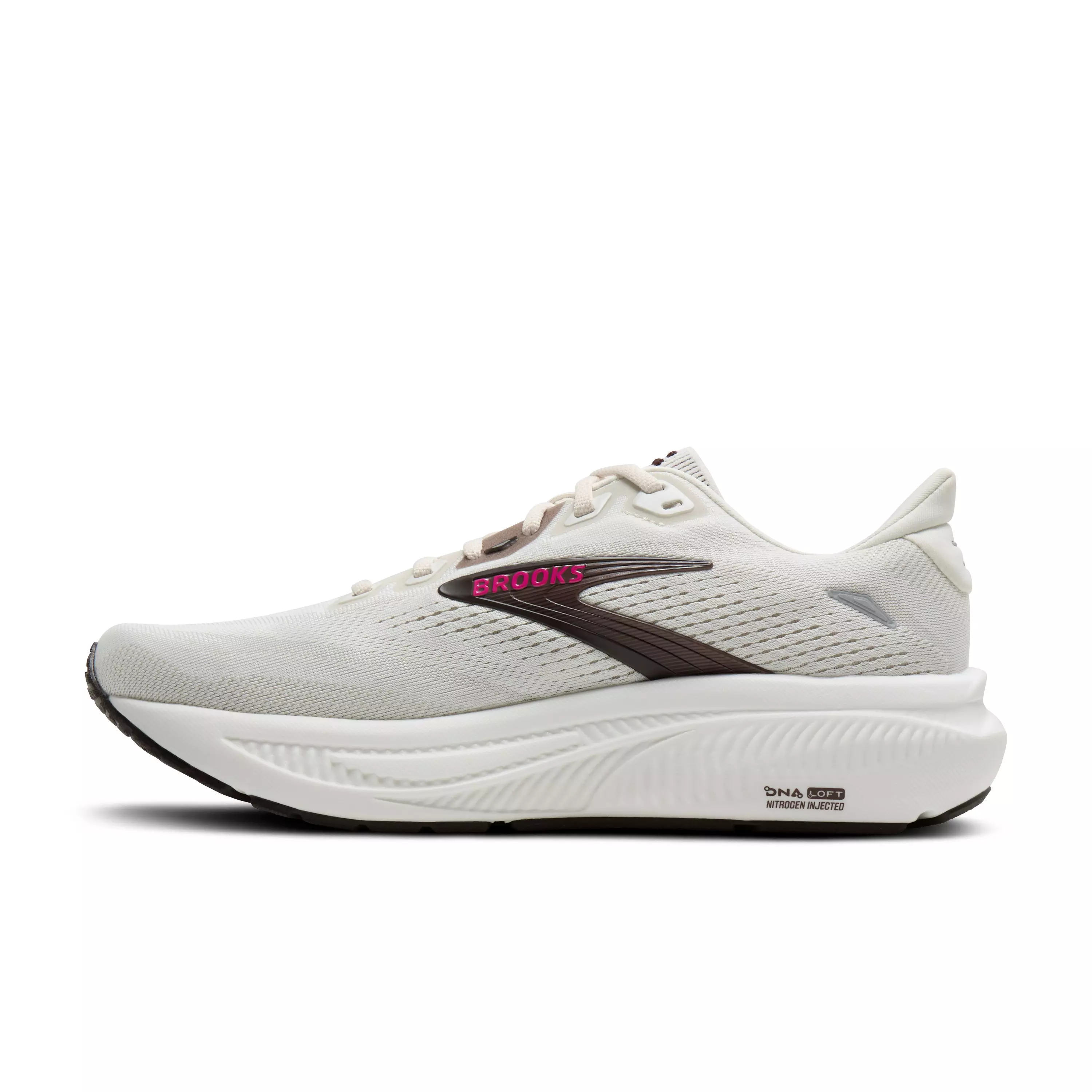 Brooks Ghost 18 "Coconut/Coffee/Fuchsia" Women's Running Shoe - COCONUT/COFFEE/FUCHSIA
